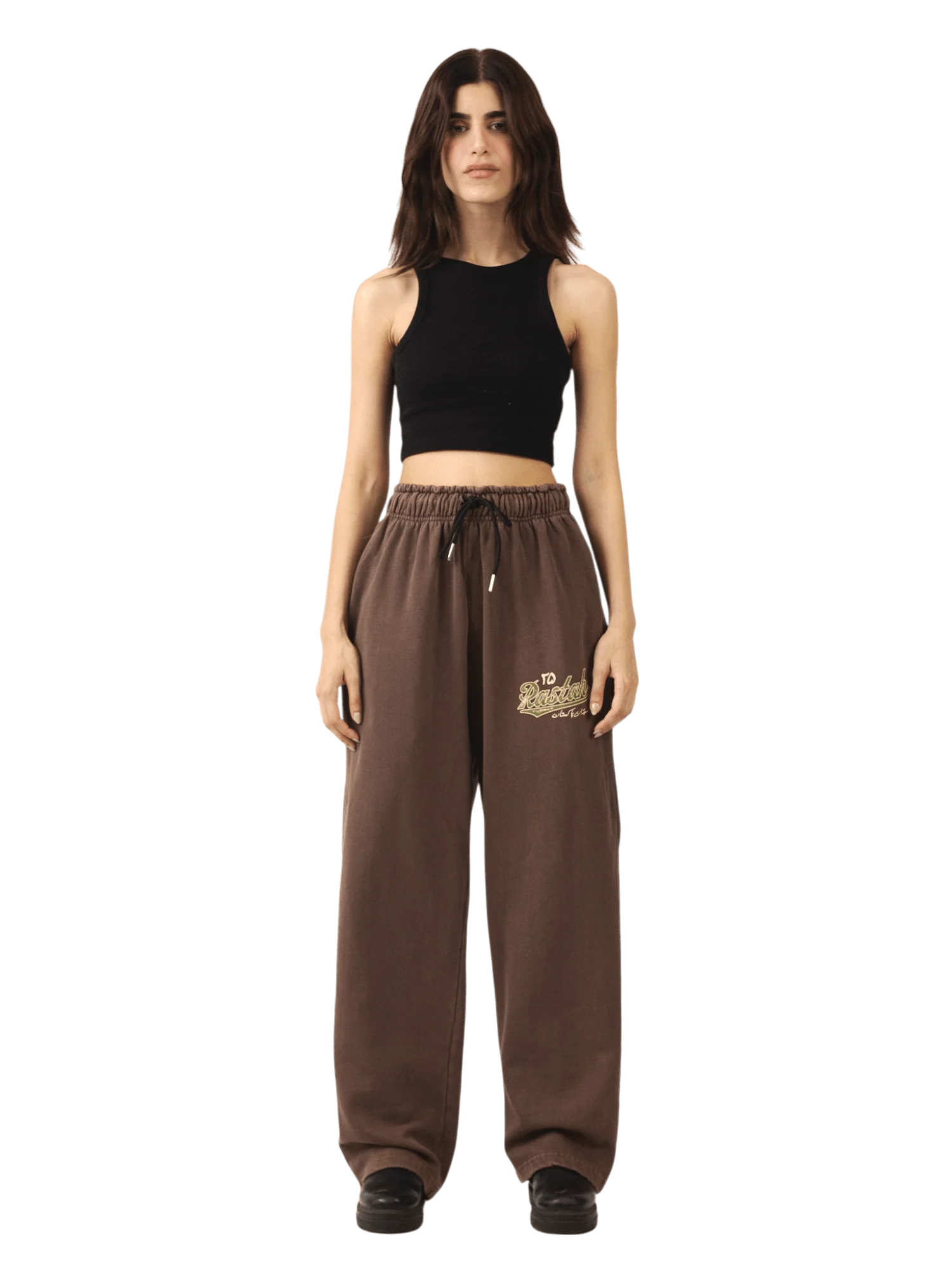 Brown sand wash made in PAK sweatpants (V5) - Image 7
