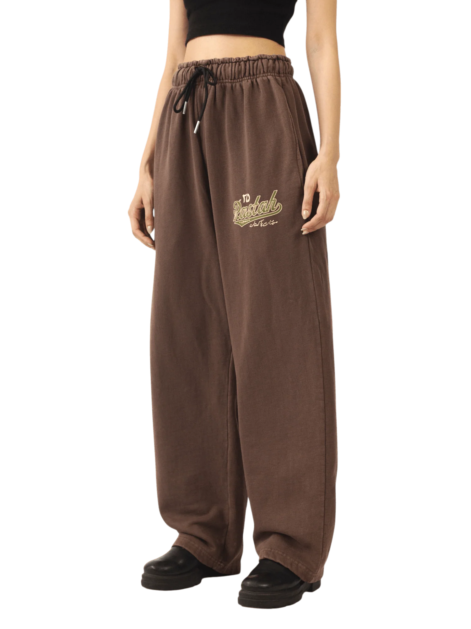 Brown sand wash made in PAK sweatpants (V5) - Image 8