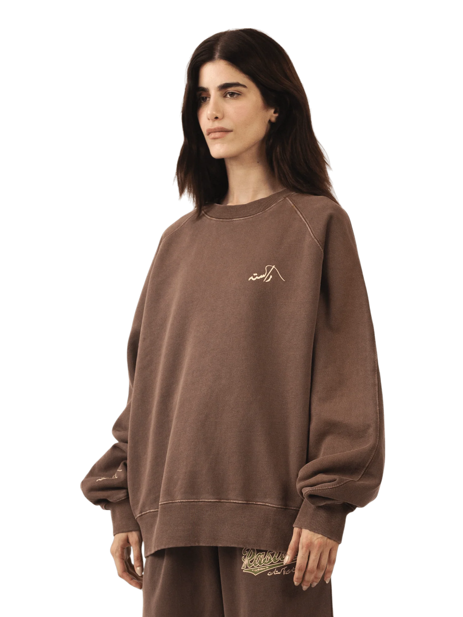 Brown sand wash made in PAK sweatshirt (V5) - Image 10