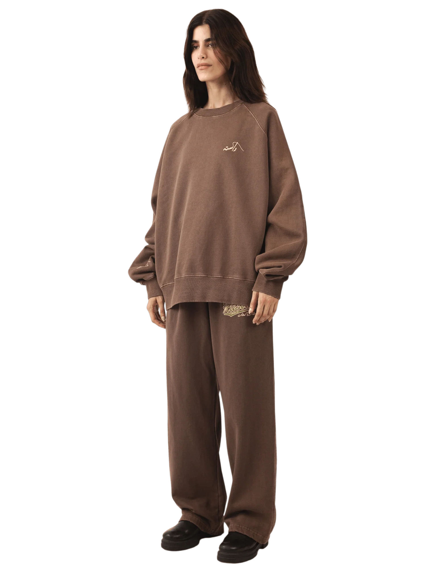 Brown sand wash made in PAK sweatshirt (V5) - Image 11