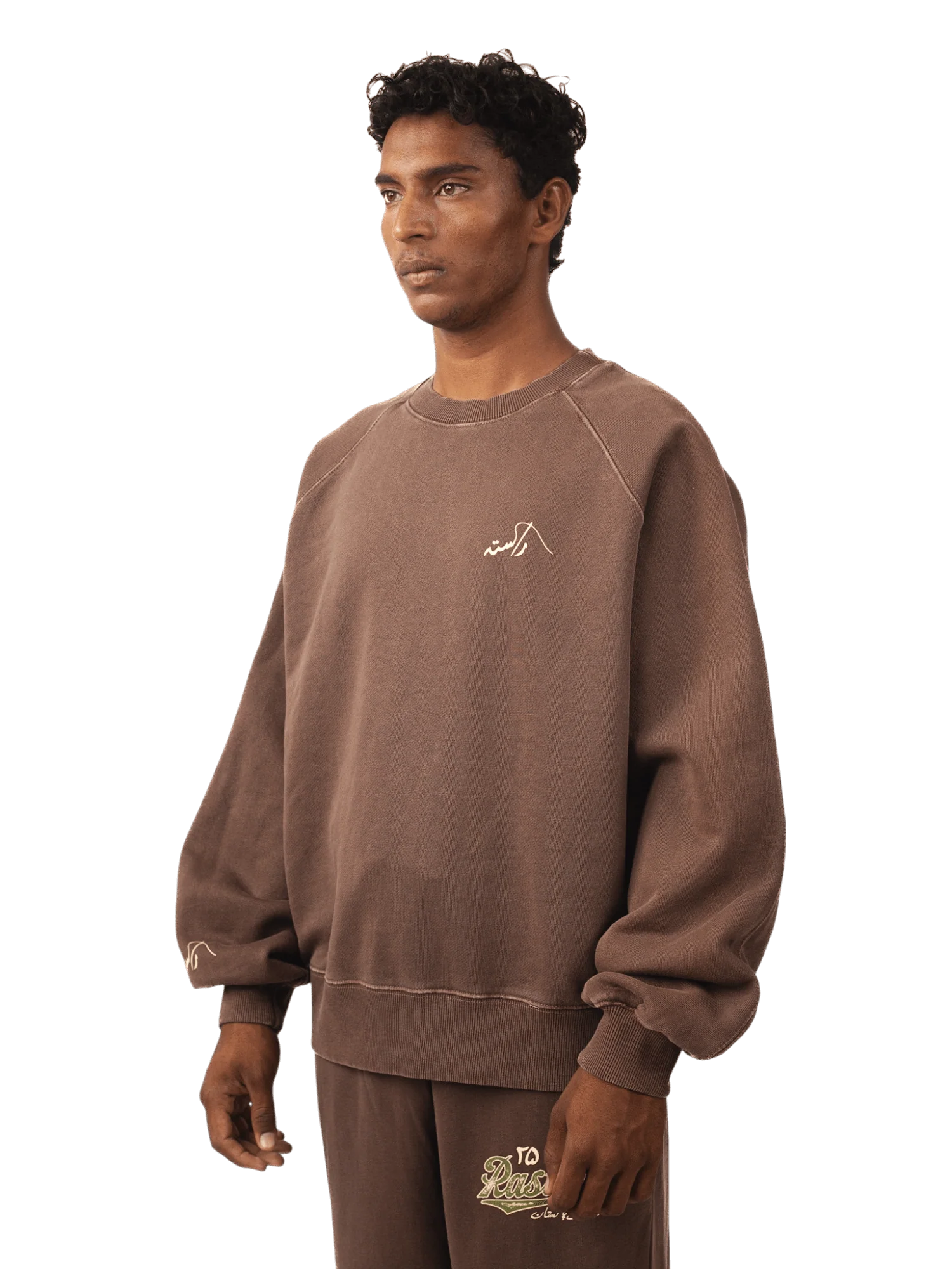 Brown sand wash made in PAK sweatshirt (V5) - Image 4