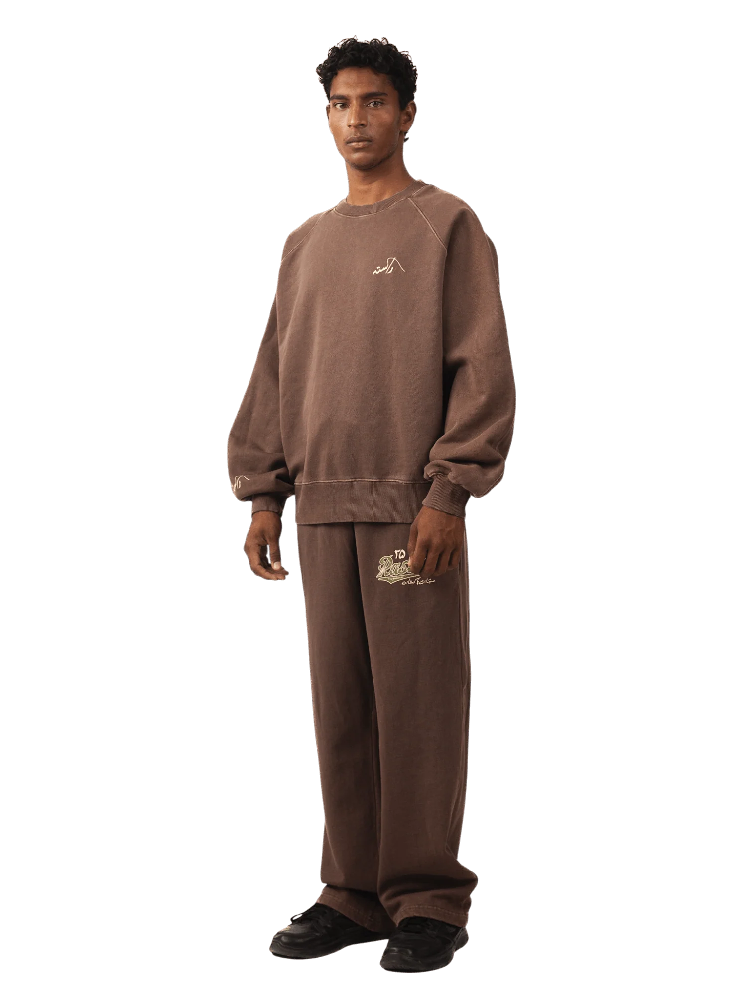 Brown sand wash made in PAK sweatshirt (V5) - Image 5