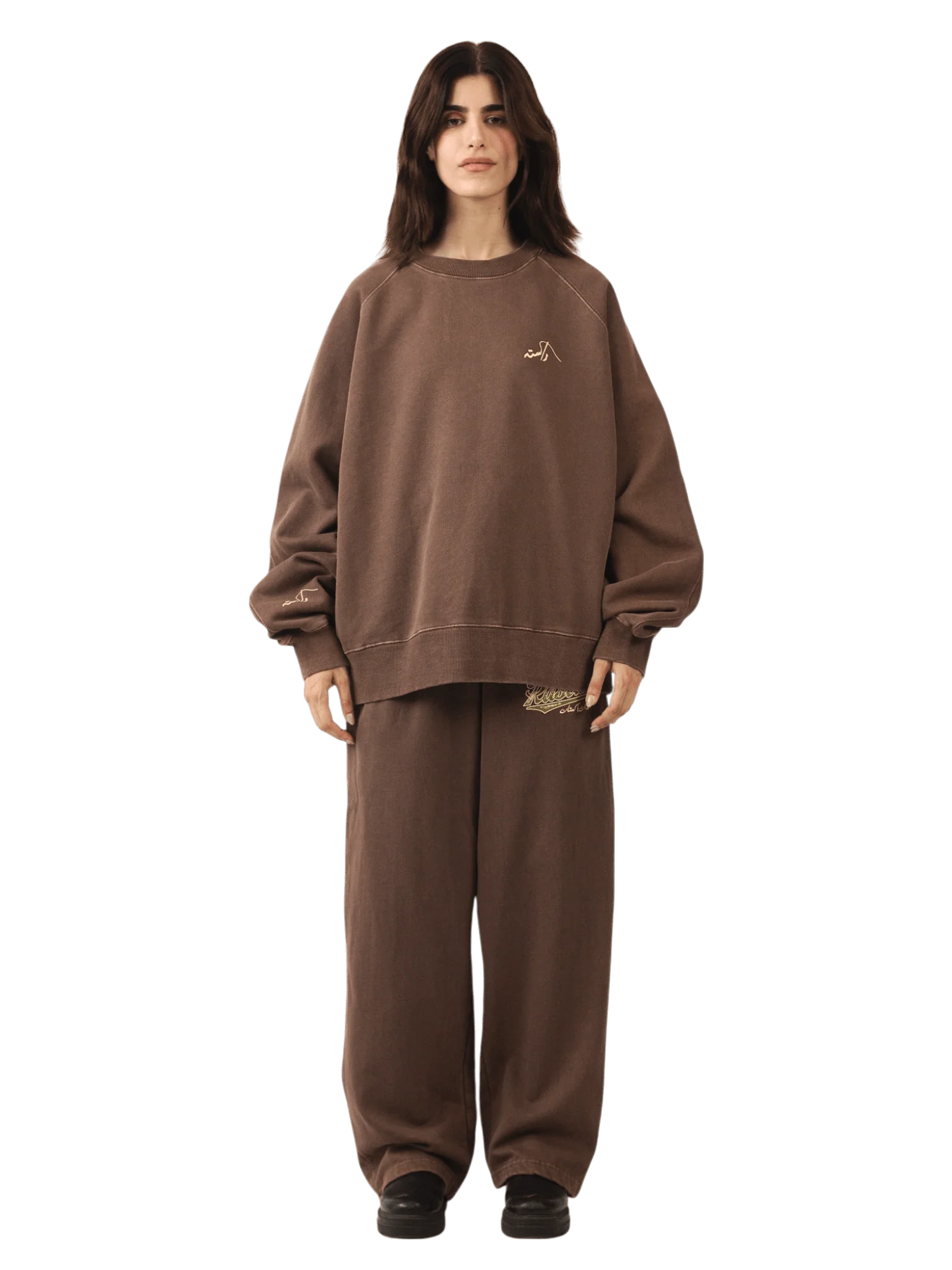 Brown sand wash made in PAK sweatshirt (V5) - Image 9