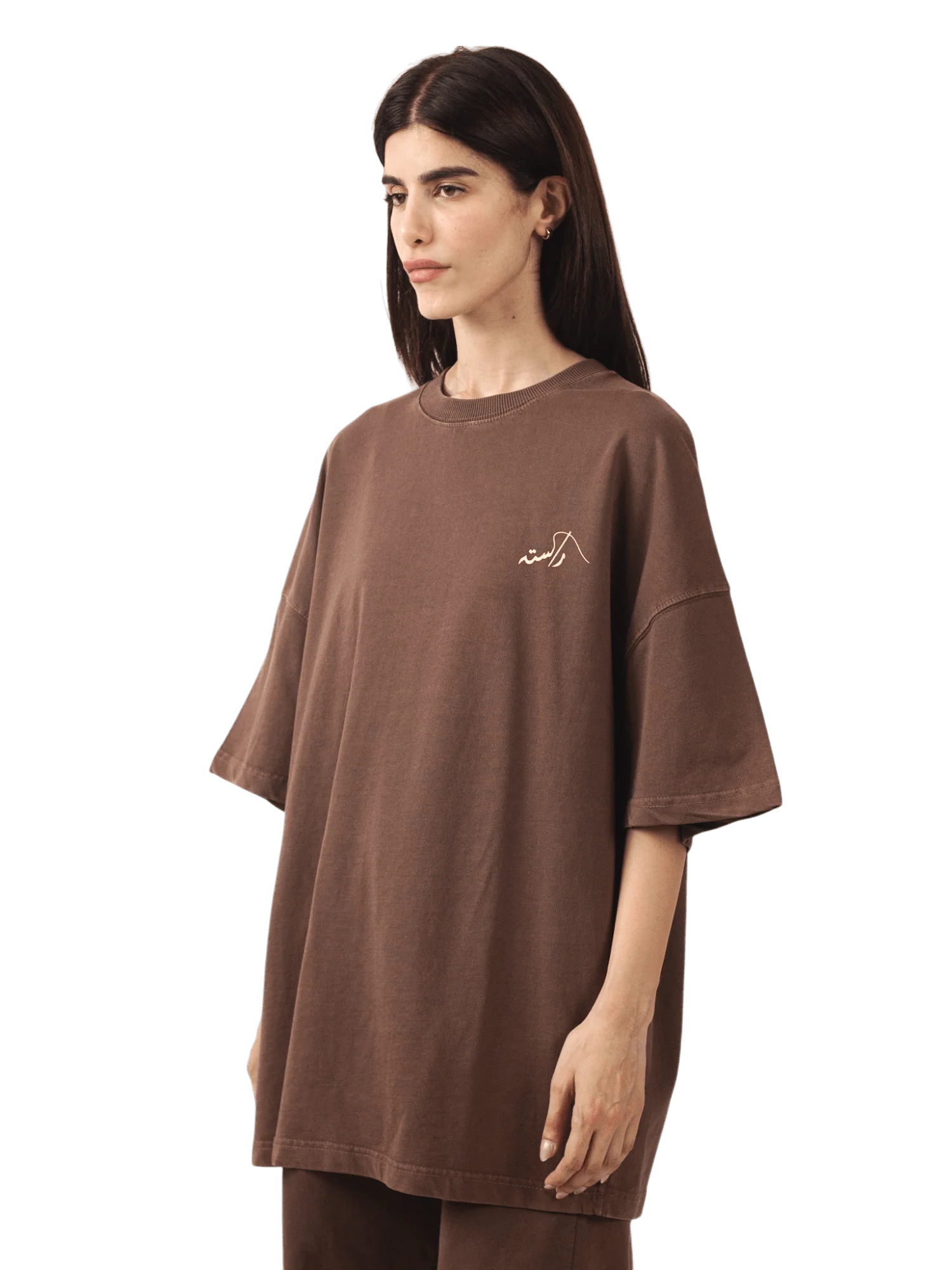 Brown sand wash made in PAK T-shirt (V5) - Image 10