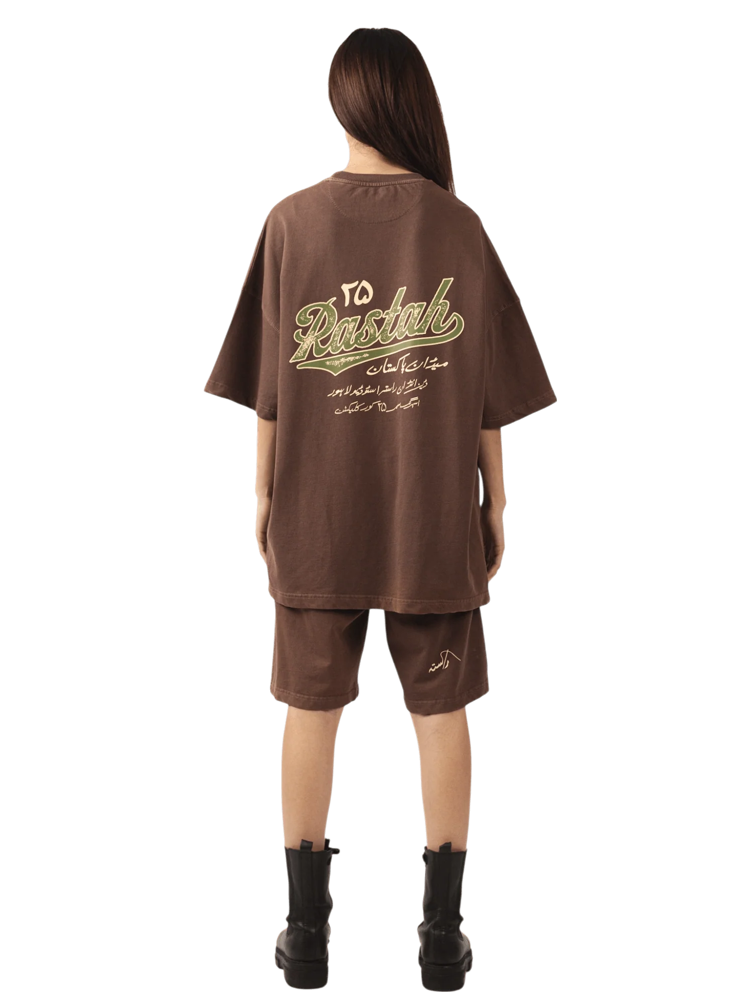 Brown sand wash made in PAK T-shirt (V5) - Image 12