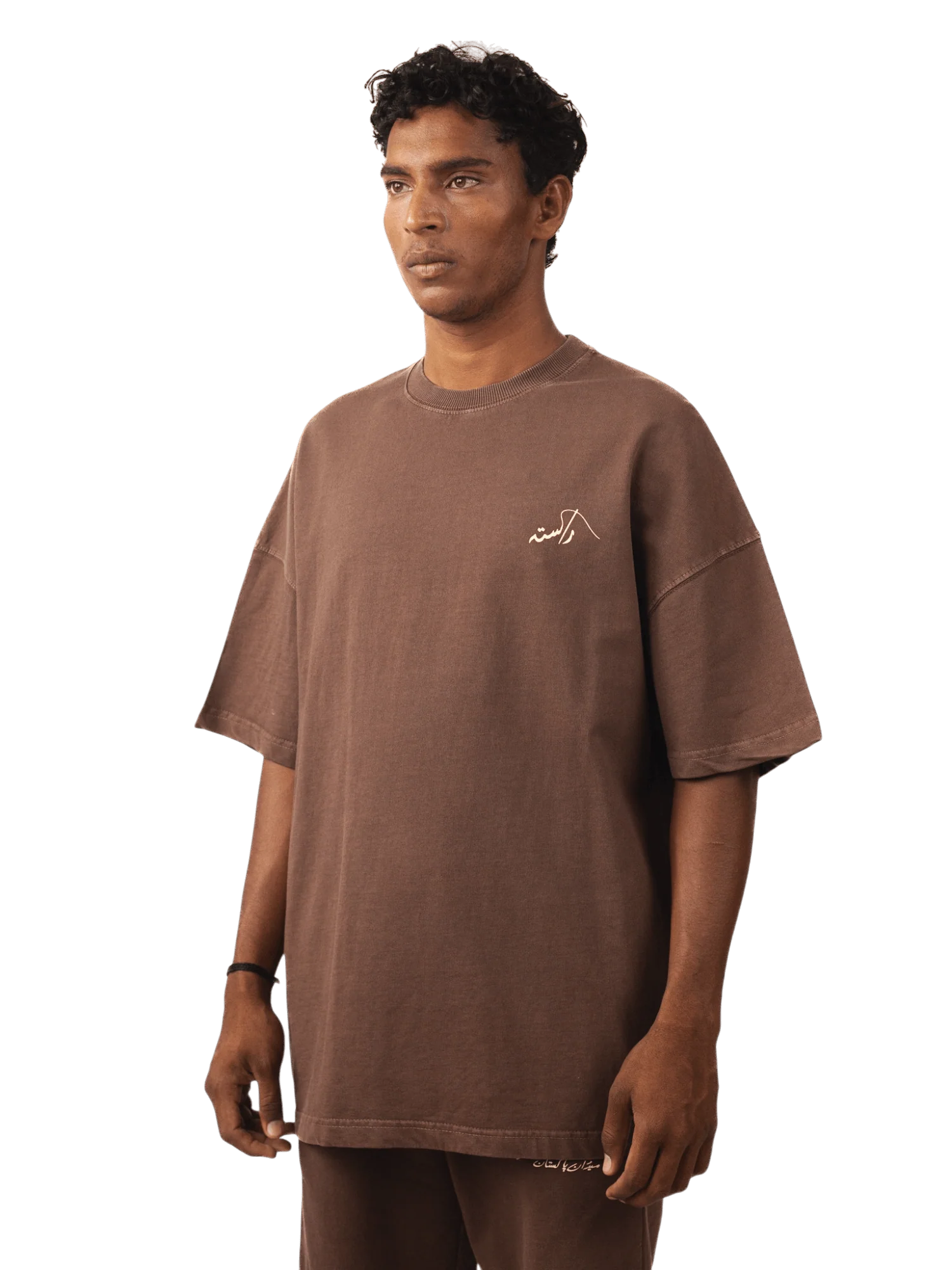 Brown sand wash made in PAK T-shirt (V5) - Image 4