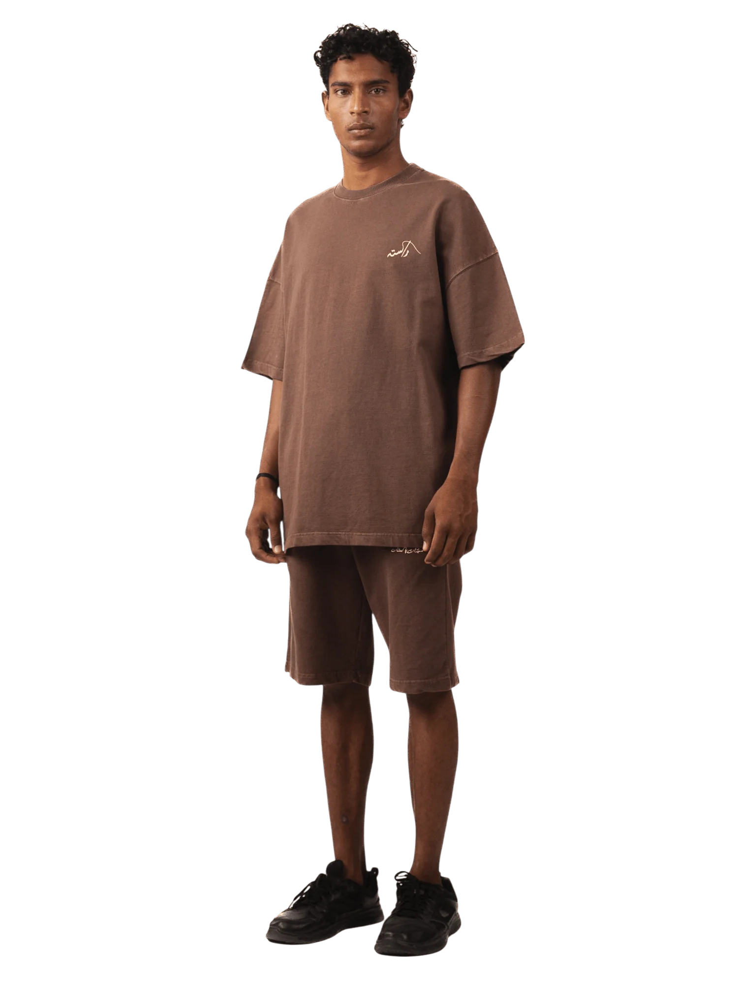 Brown sand wash made in PAK T-shirt (V5) - Image 5