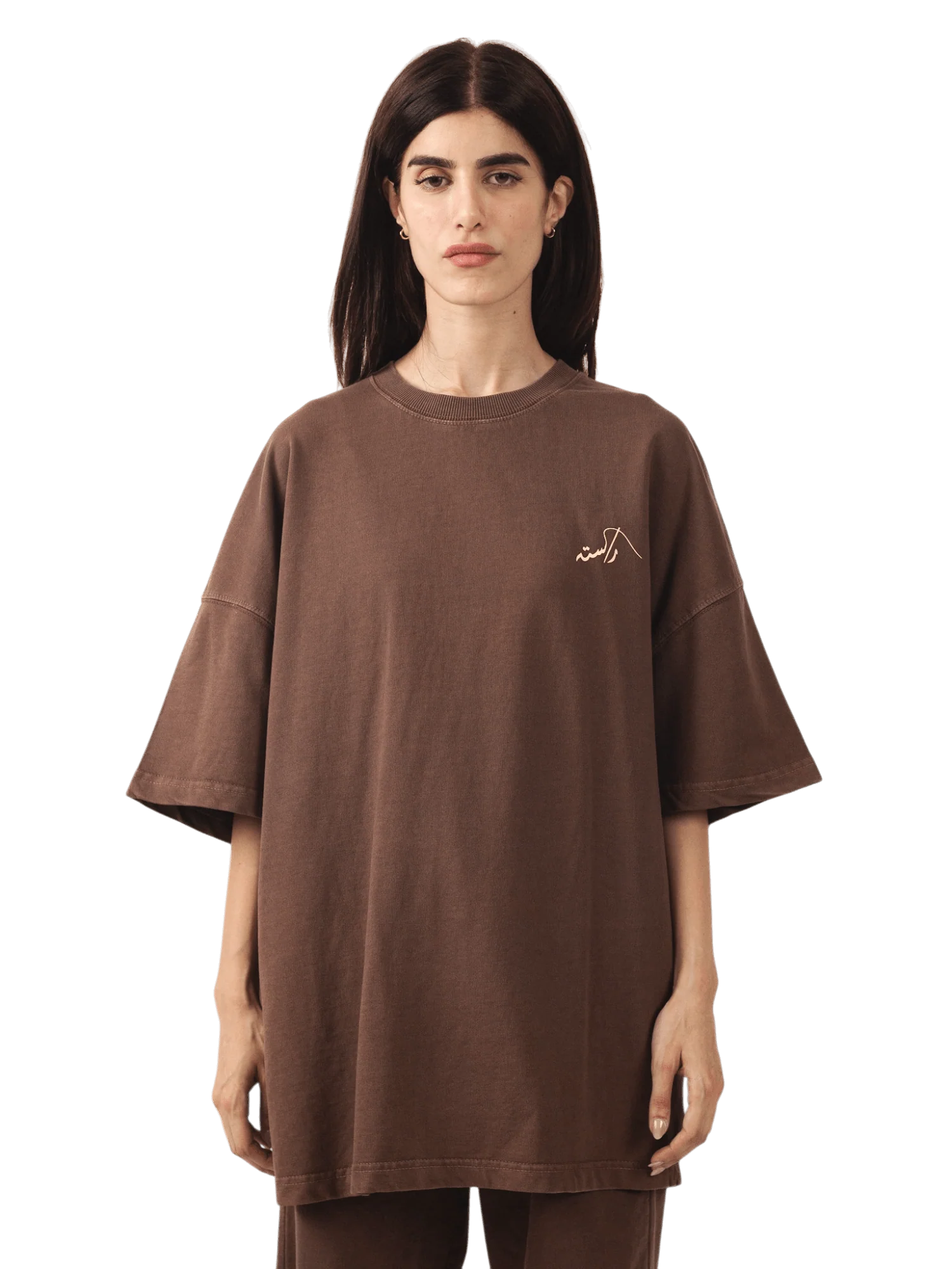 Brown sand wash made in PAK T-shirt (V5) - Image 8