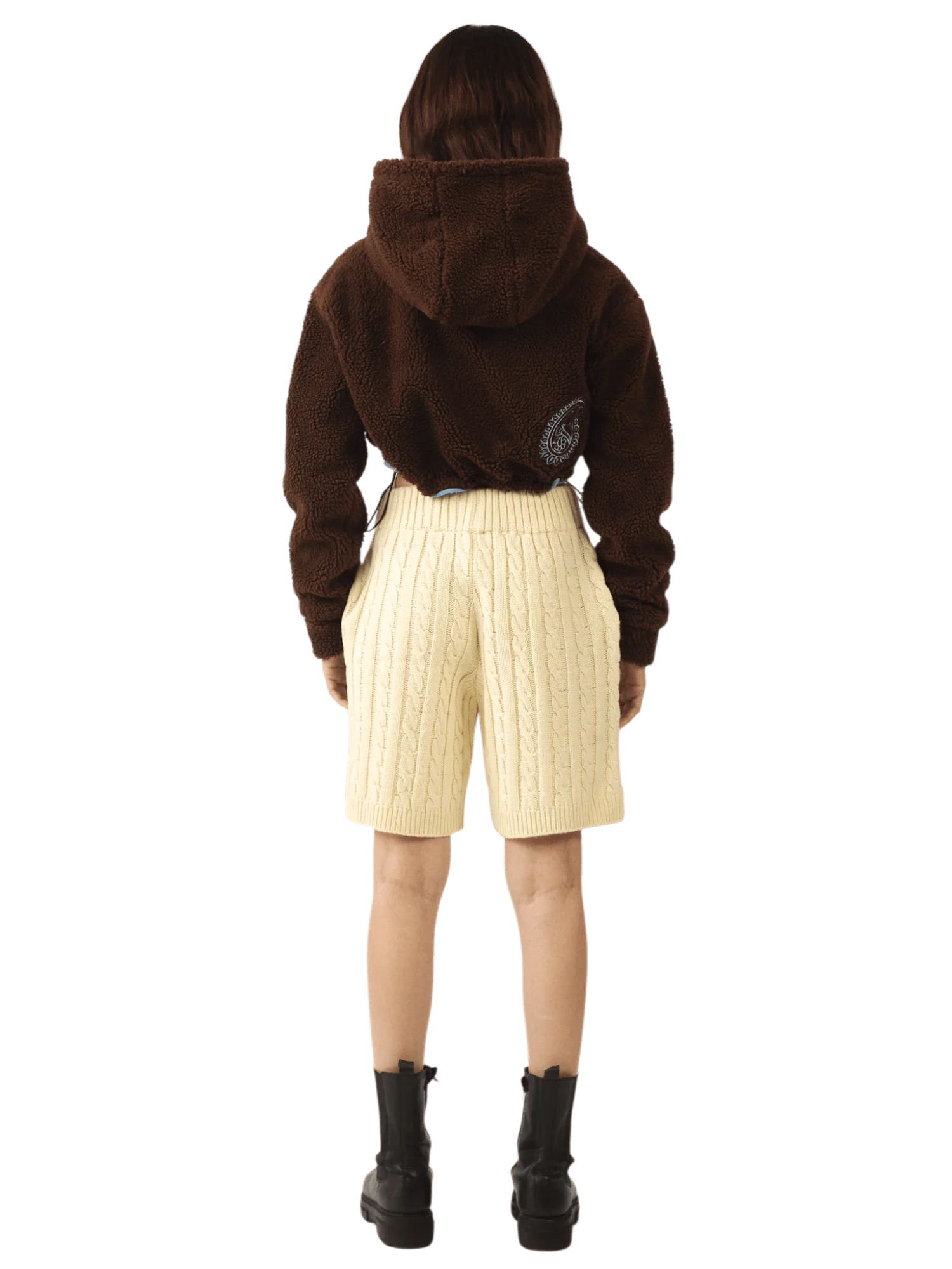 Brown sherpa zip crop jacket - Image 8