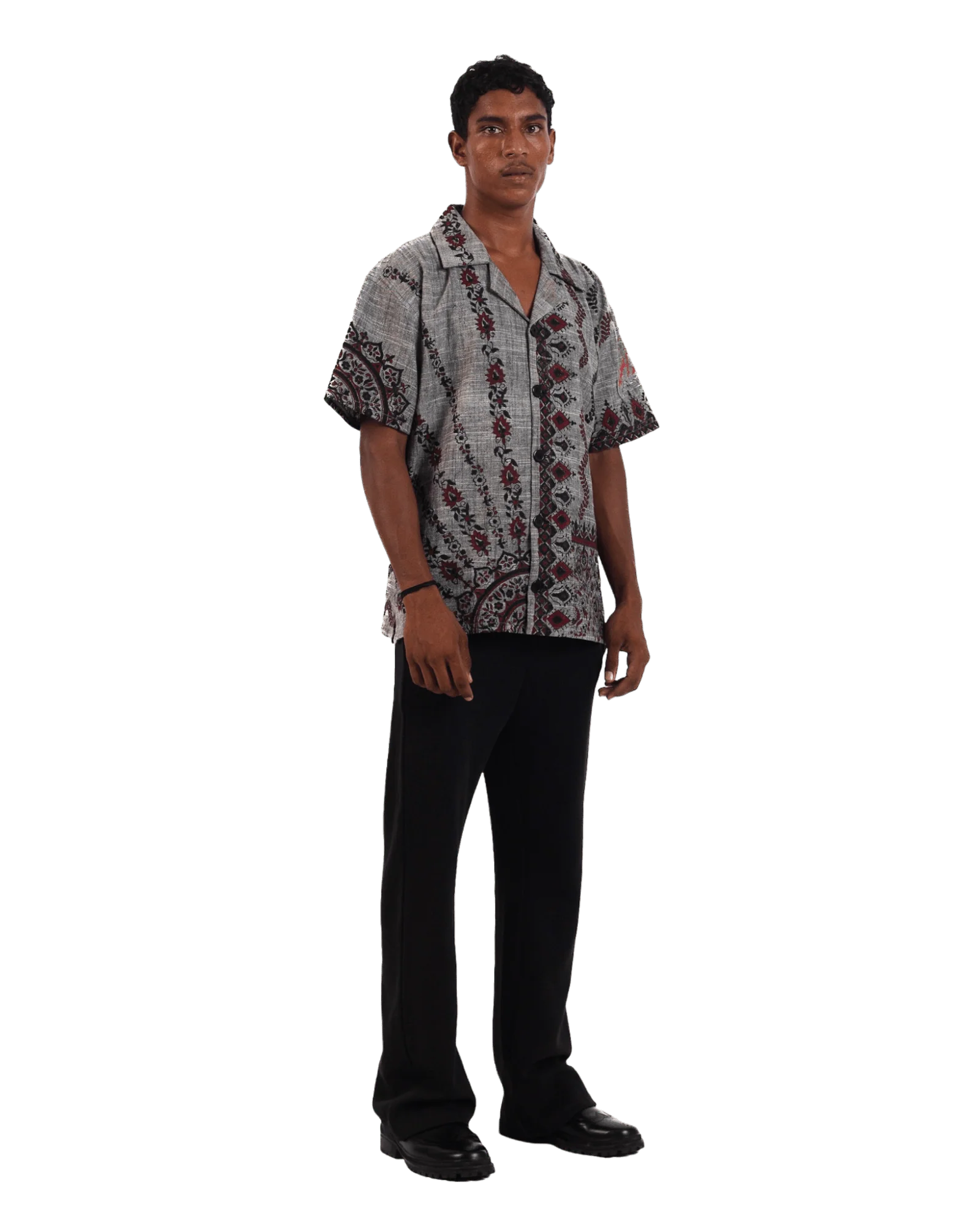 "Midnight ascent" handwoven button-down - Image 3