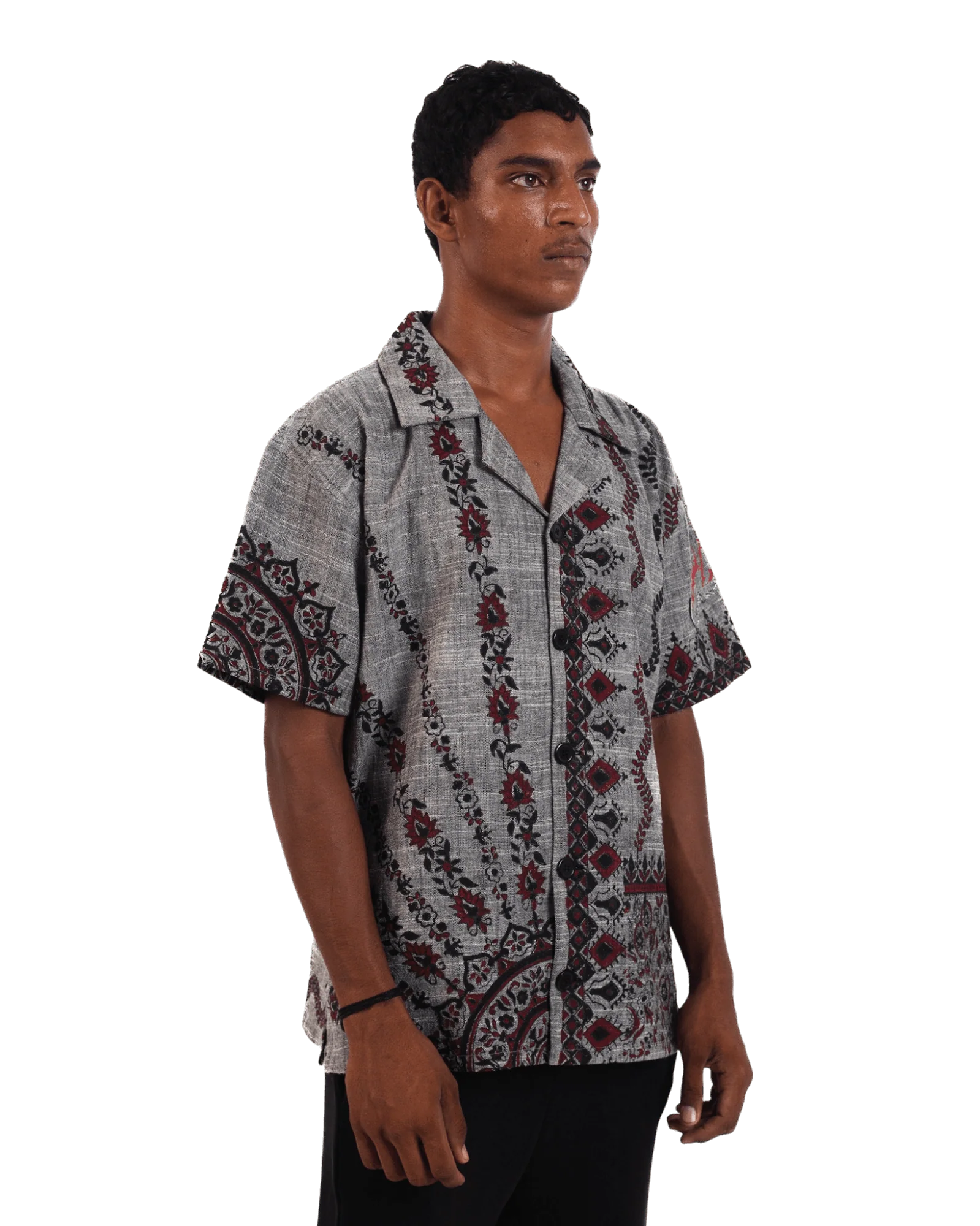 "Midnight ascent" handwoven button-down - Image 4