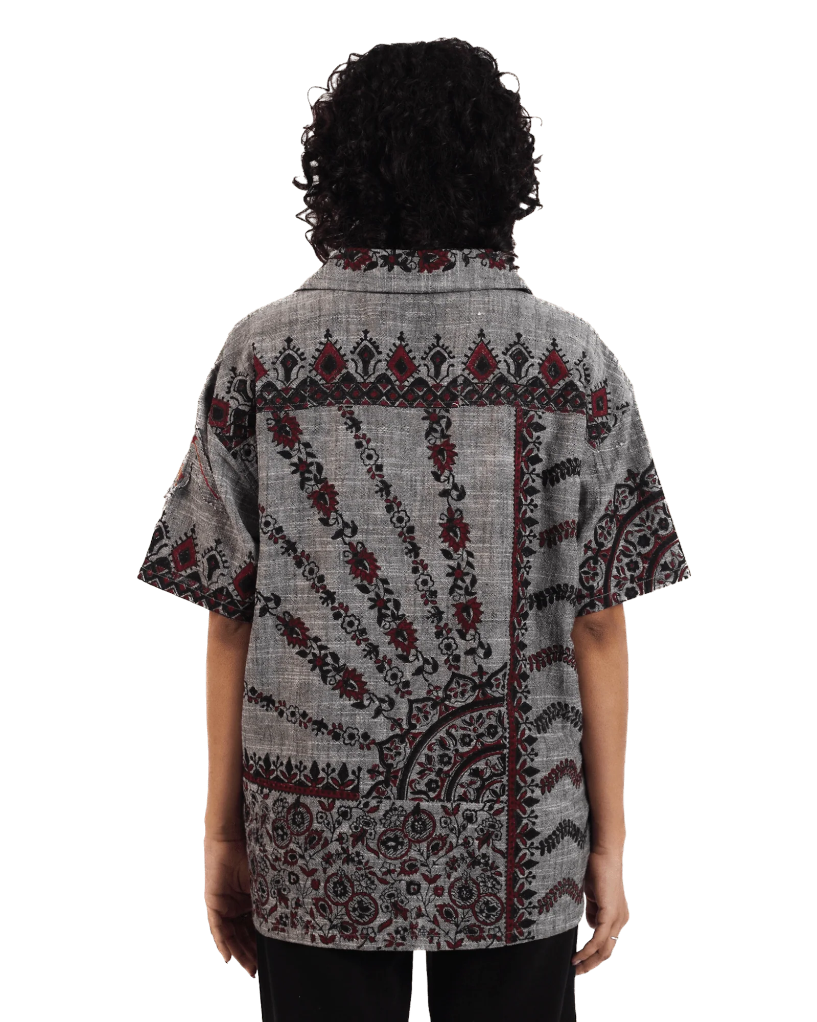 "Midnight ascent" handwoven button-down - Image 9