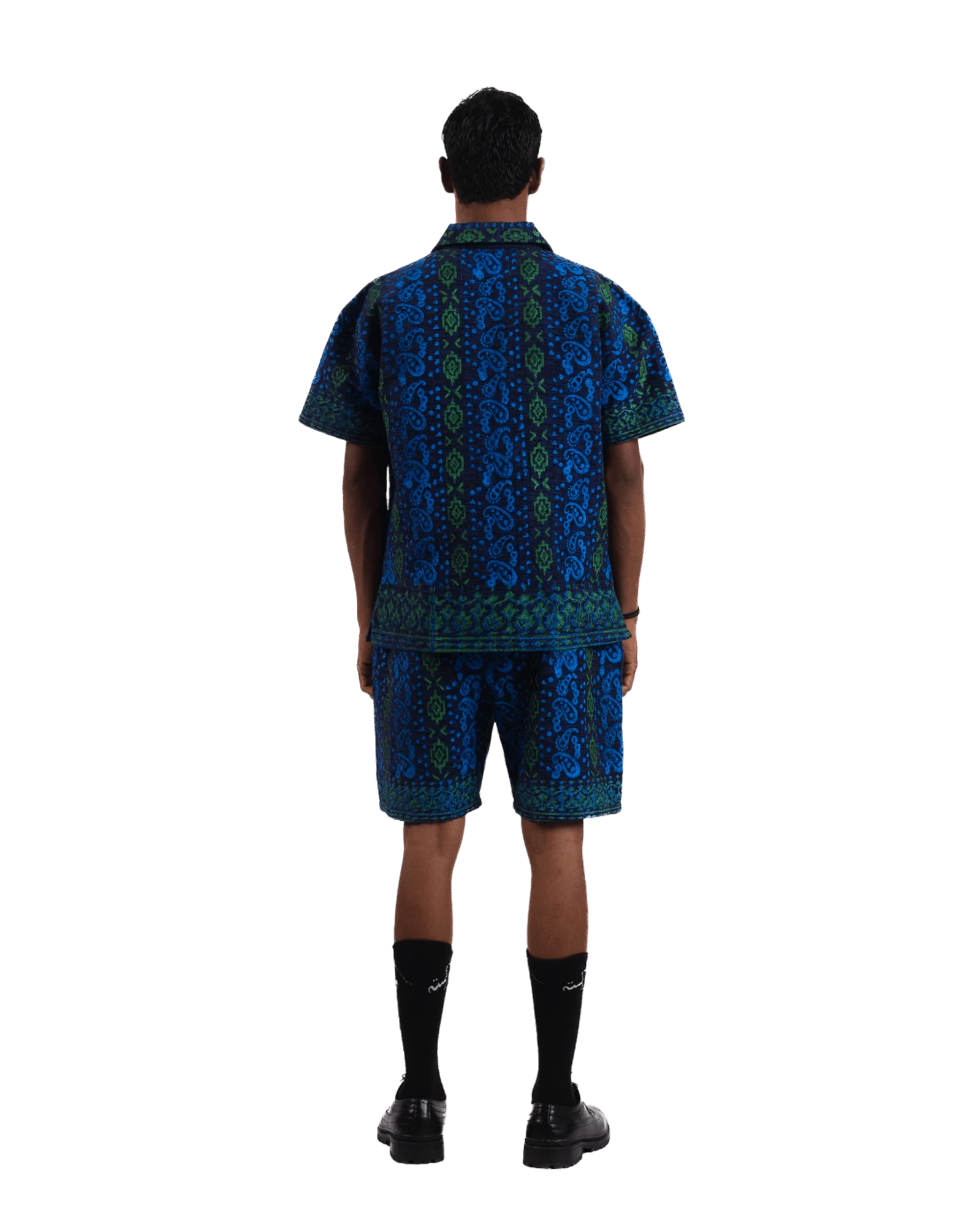 "Nocturnal paisley" handwoven cotton button-down - Image 6