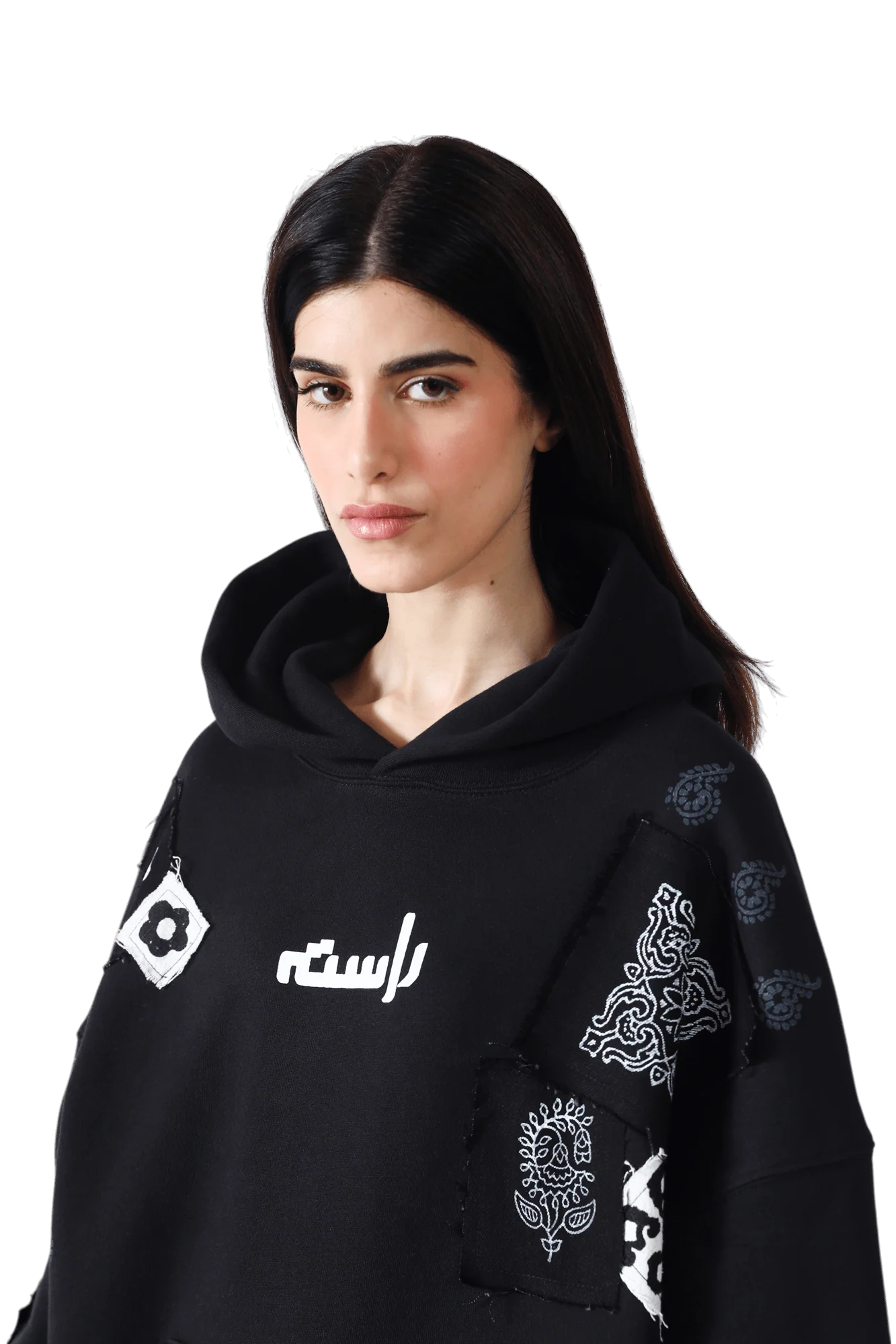 Celestial patchwork hoodie - Image 11