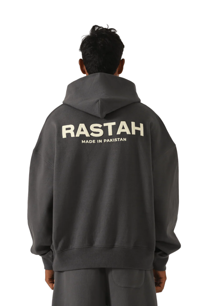 Charcoal grey made in PAK hoodie(v1) - Image 2