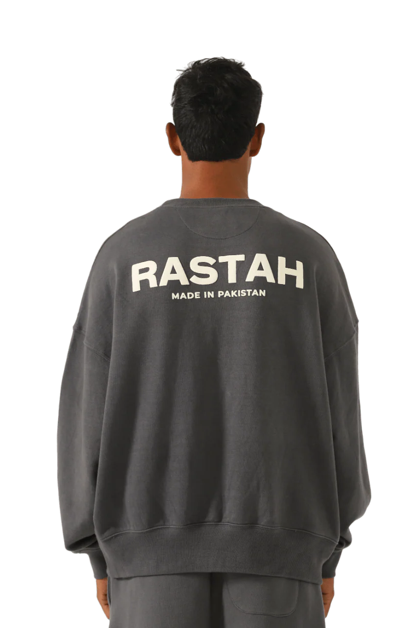 Charcoal grey made in PAK sweatshirt (V1) - Image 2
