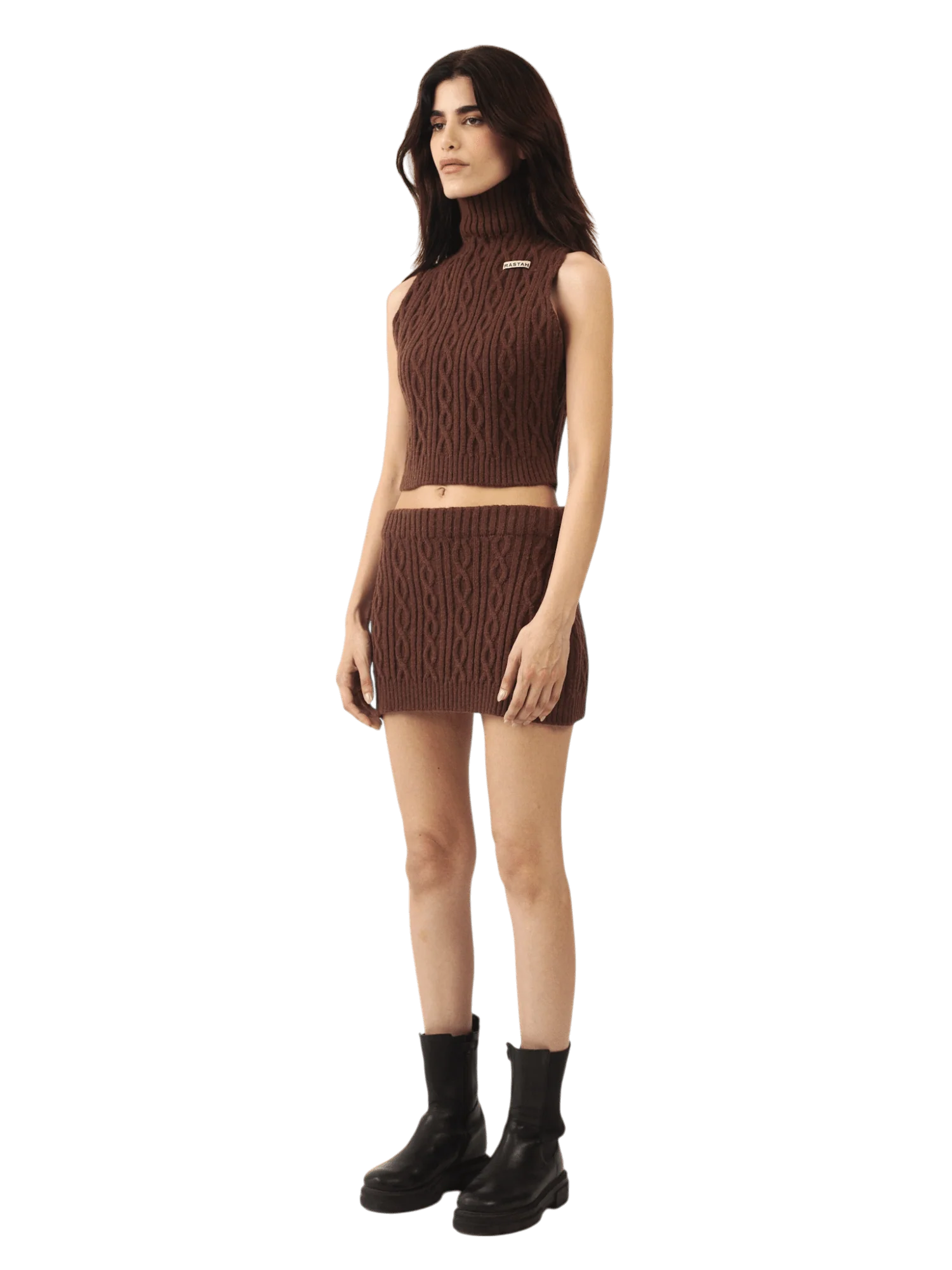 Chestnut brown jacquard tank - Image 7