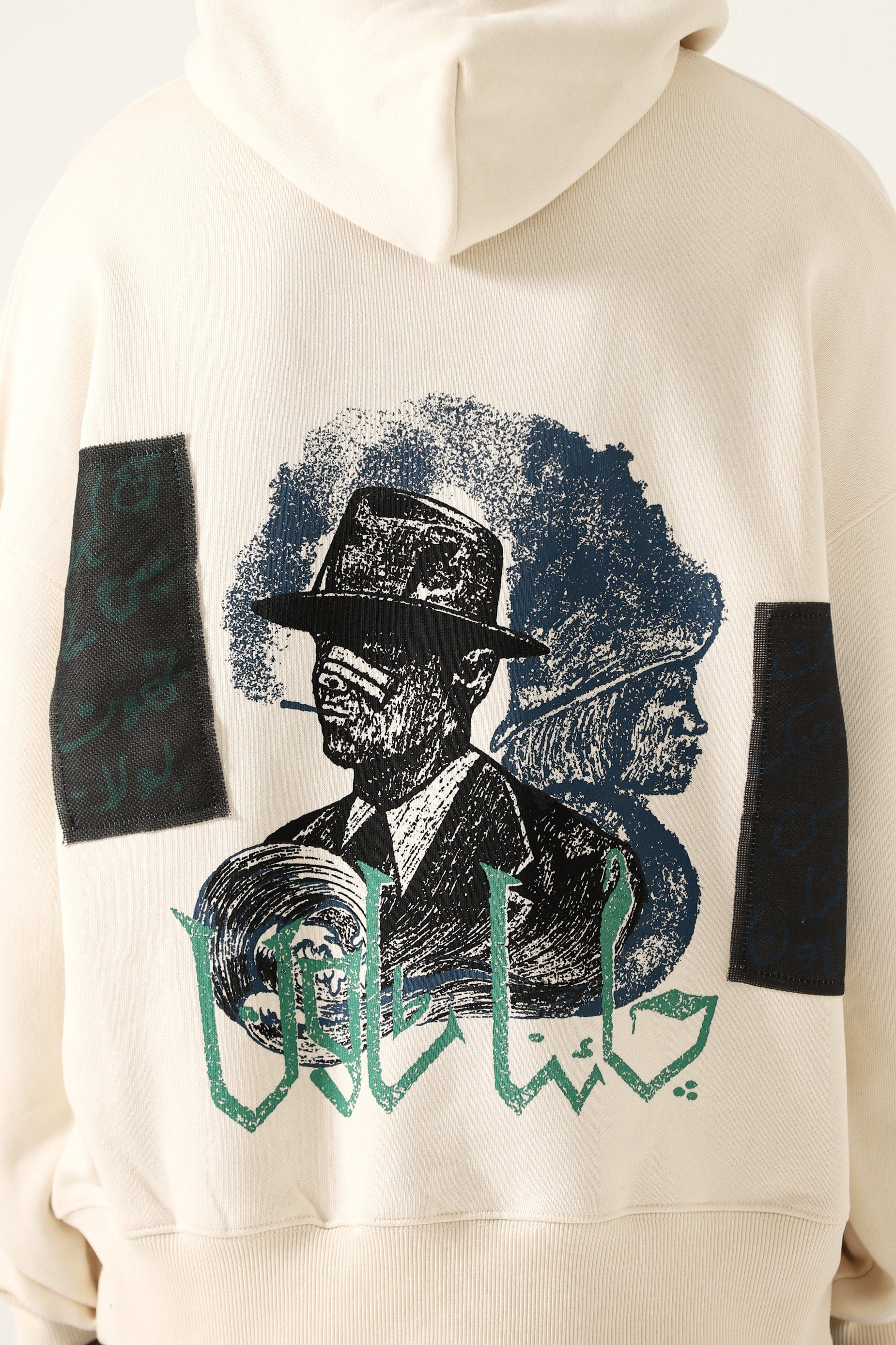 "Chinatown" printed beige hoodie - Image 11