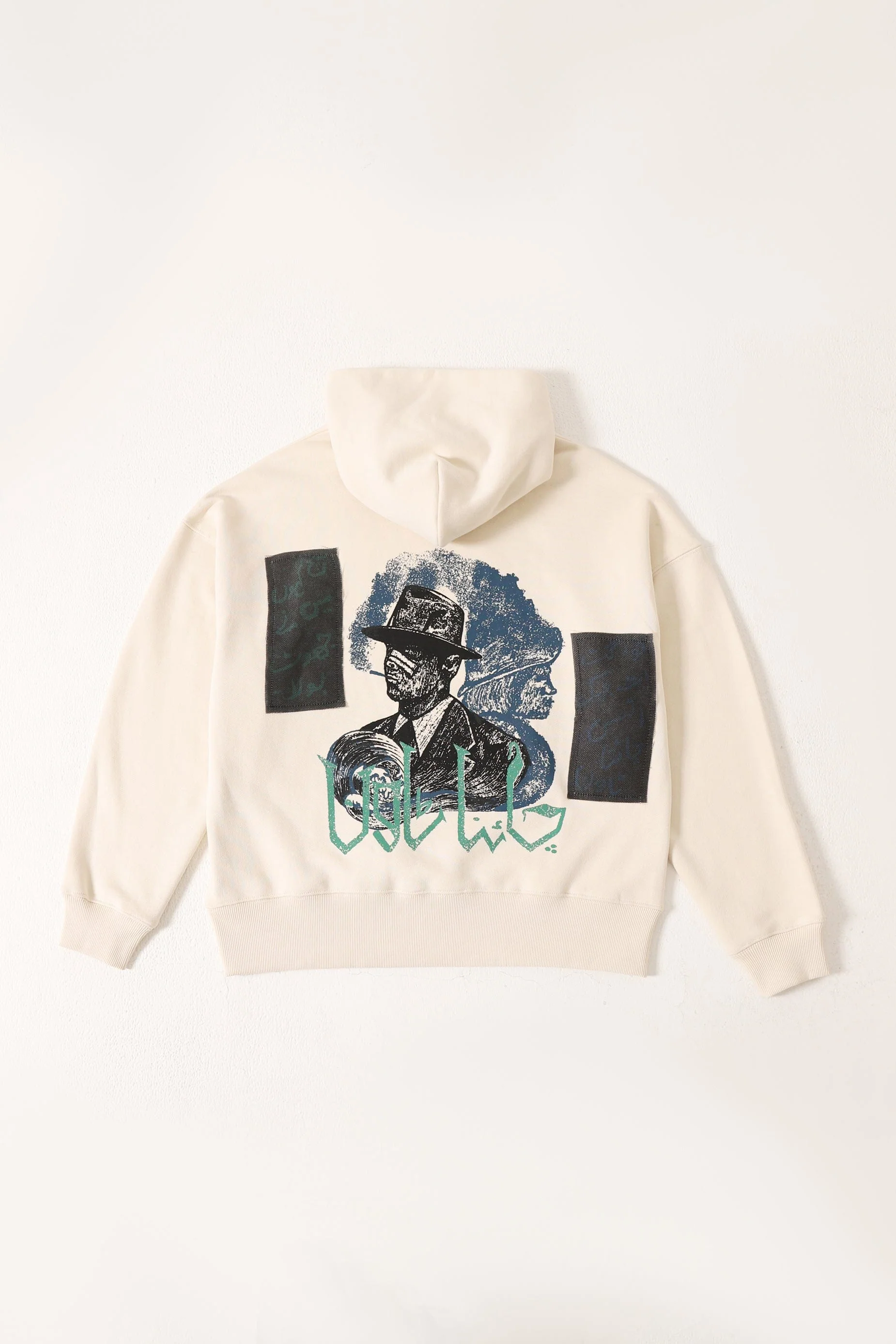 "Chinatown" printed beige hoodie - Image 4