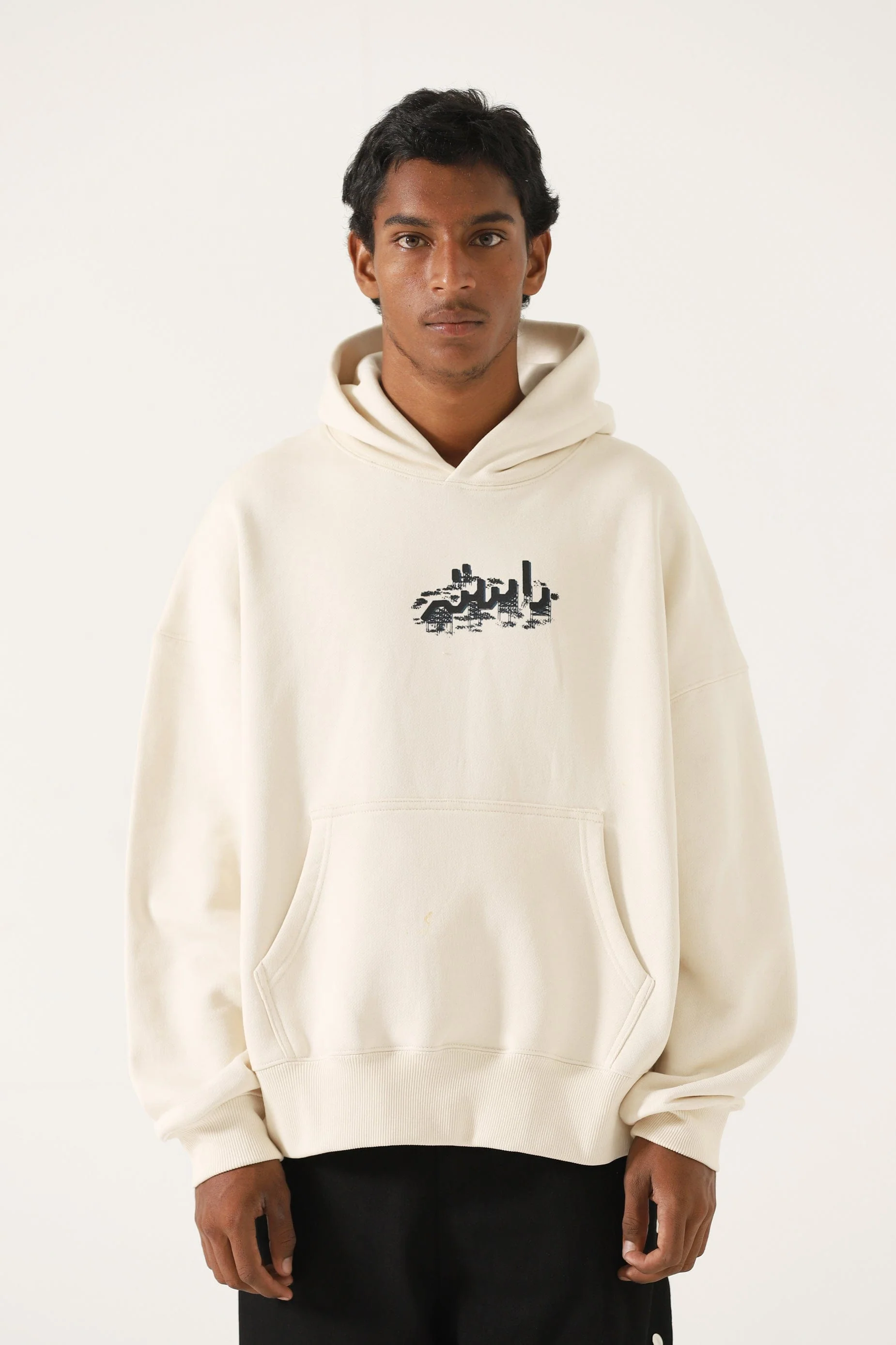 "Chinatown" printed beige hoodie - Image 5