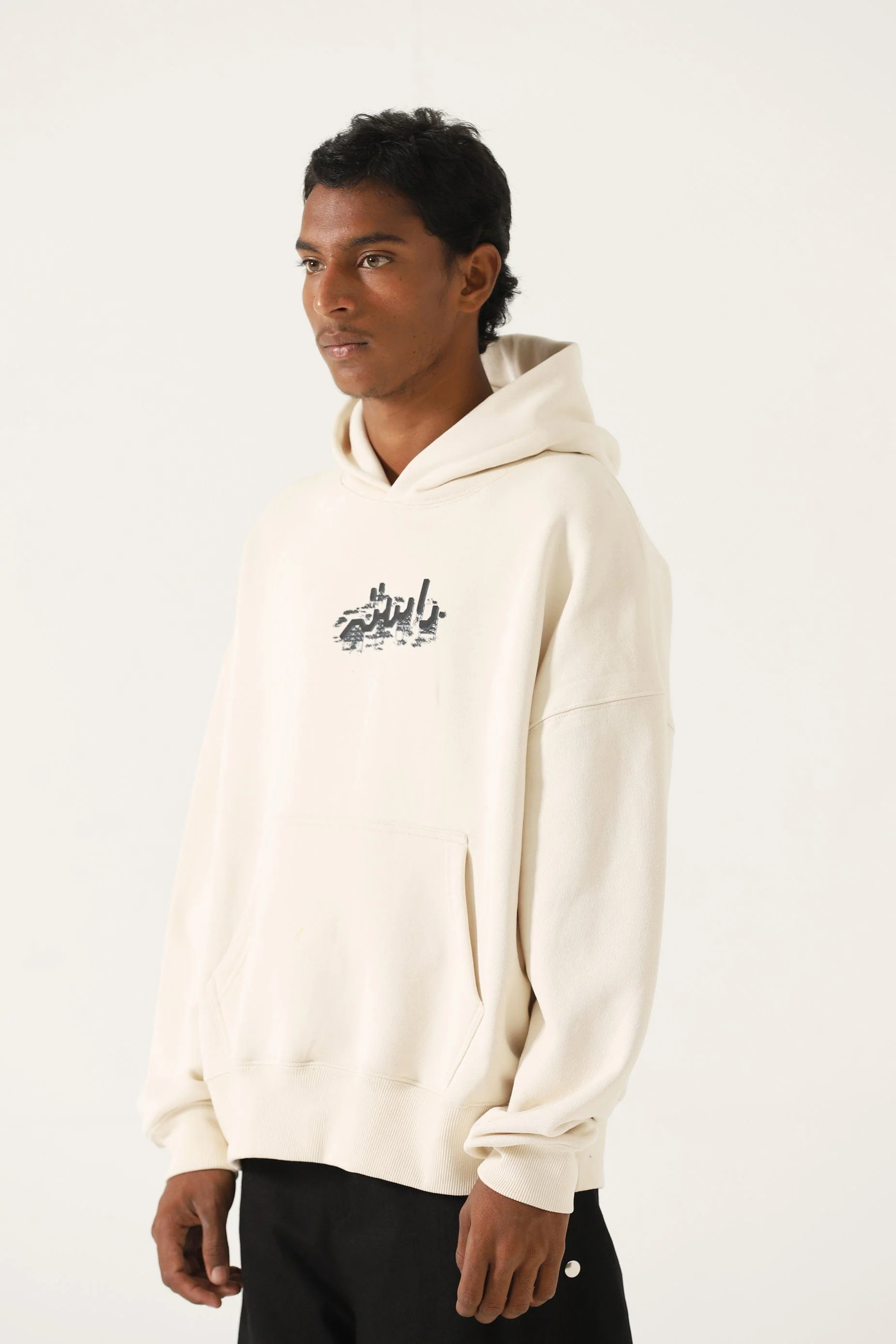 "Chinatown" printed beige hoodie - Image 6