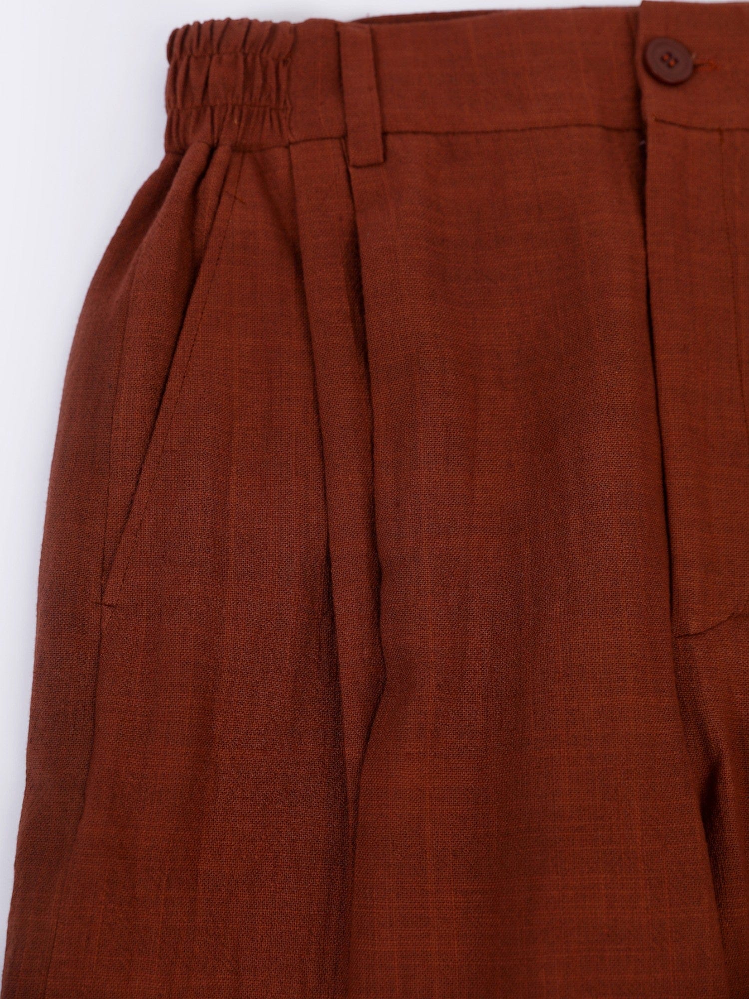 Cognac double pleated trousers - Image 13
