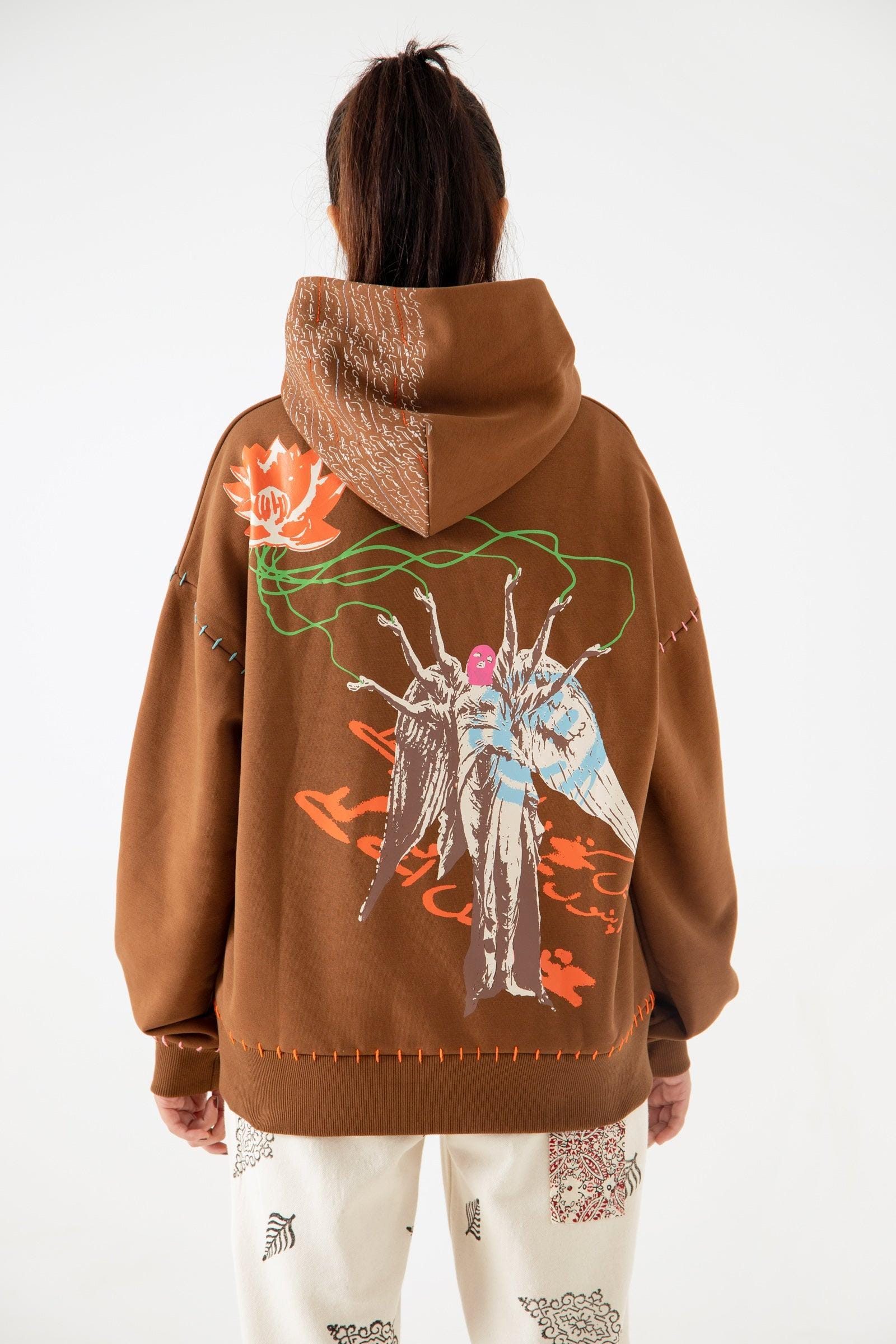 Colors of rebirth - brown hoodie - Image 14