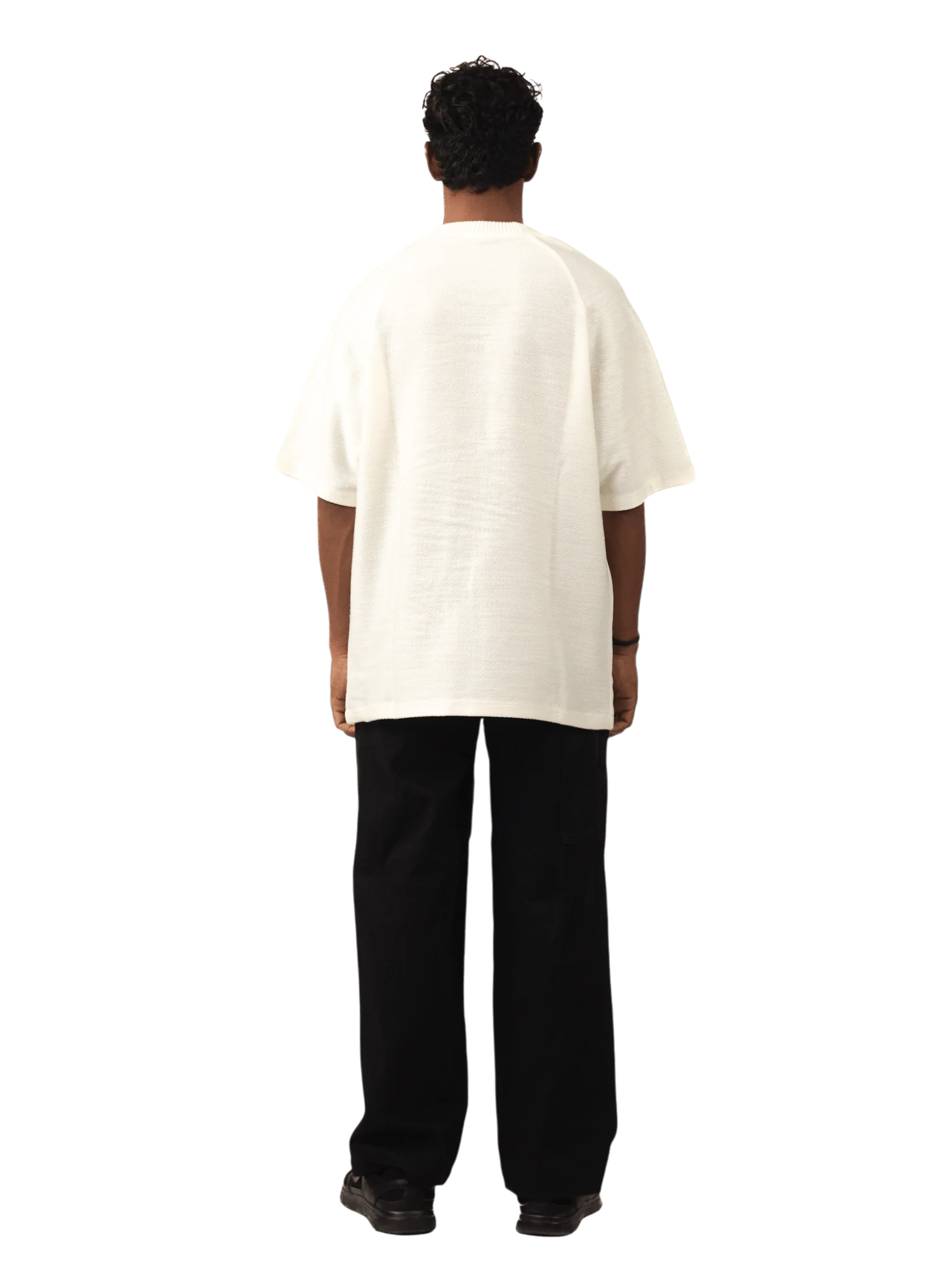 Cream jacquard raglan T-shirt (V5) - Image 6
