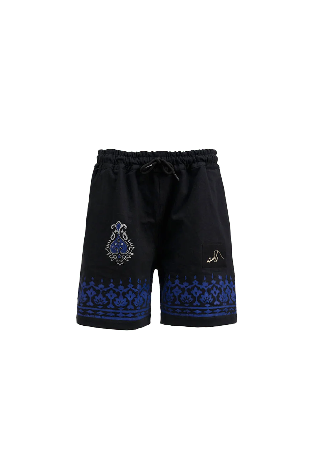 Dastak indigo block print shorts