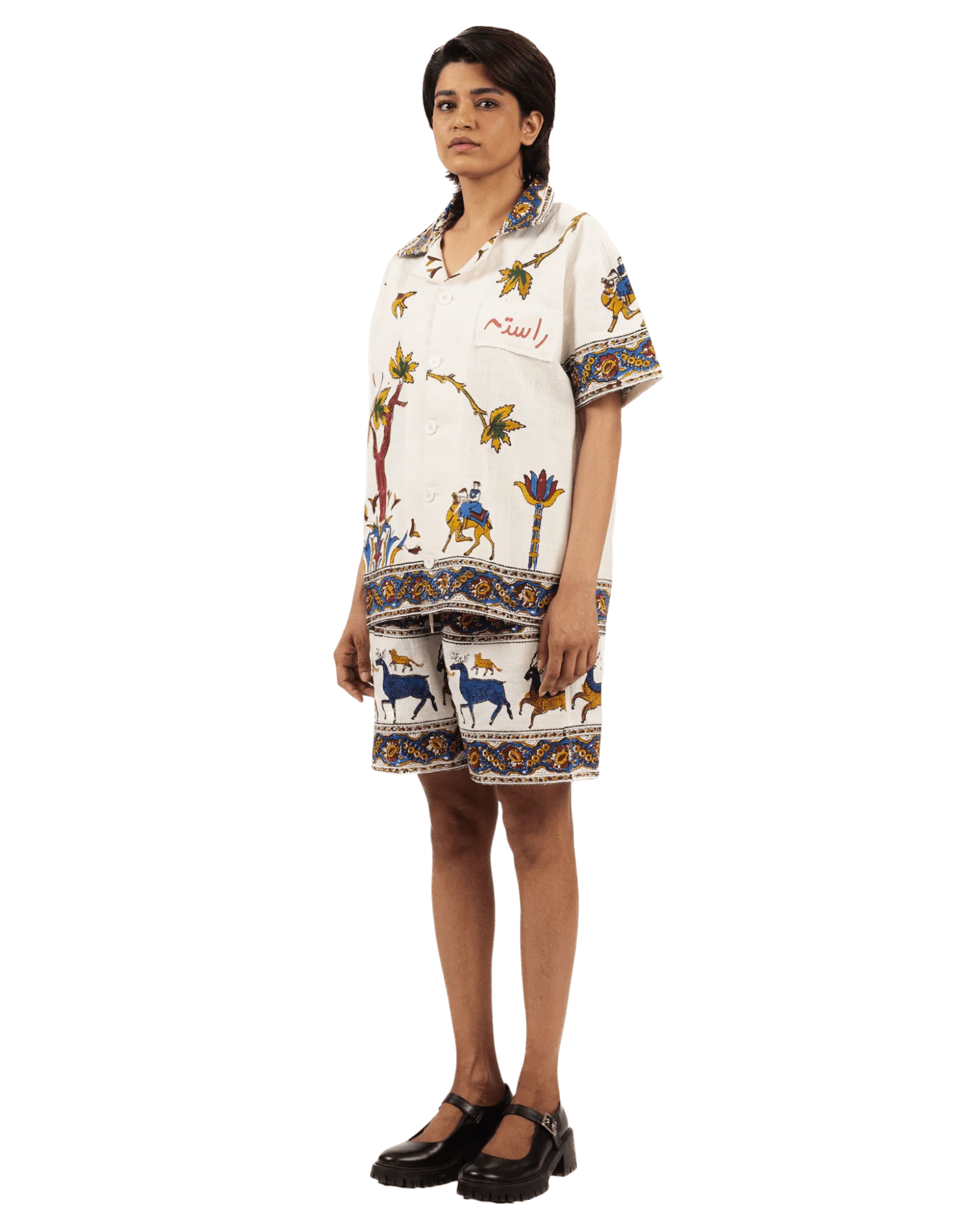 "Desert bloom" block print button-down - Image 11