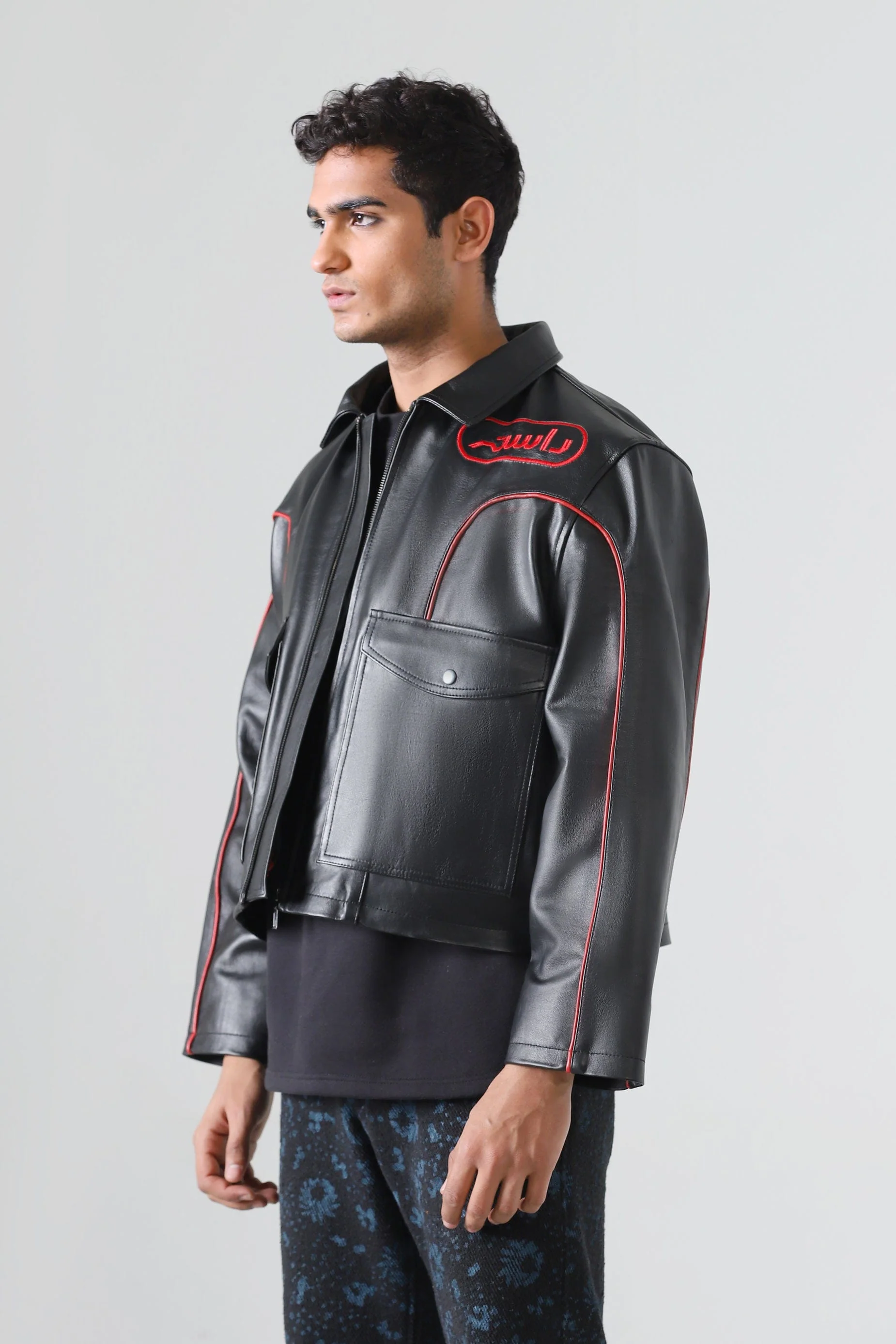 "Dil ki awaz" black leather jacket - Image 5