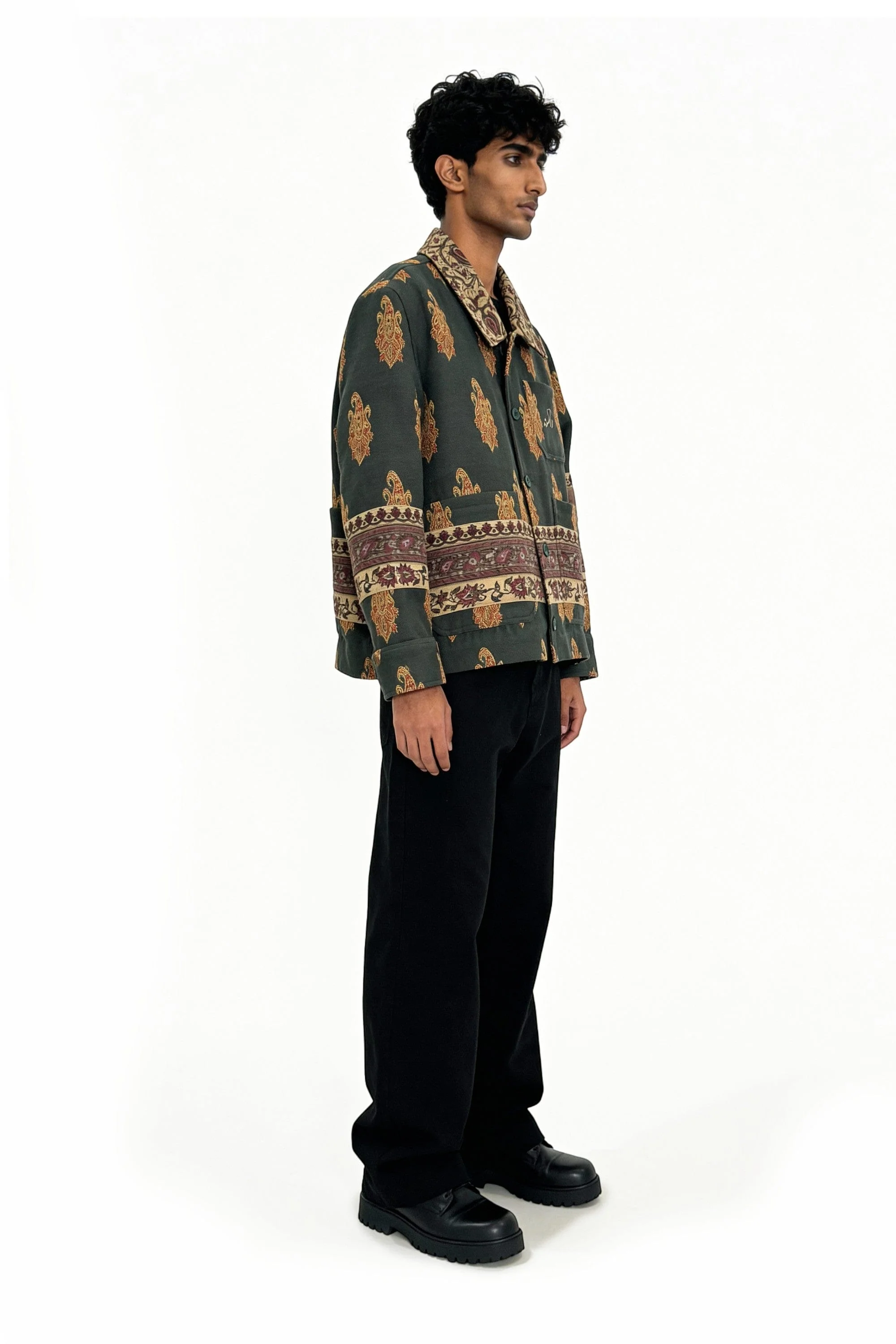 Dune & damask block print jacket - Image 4