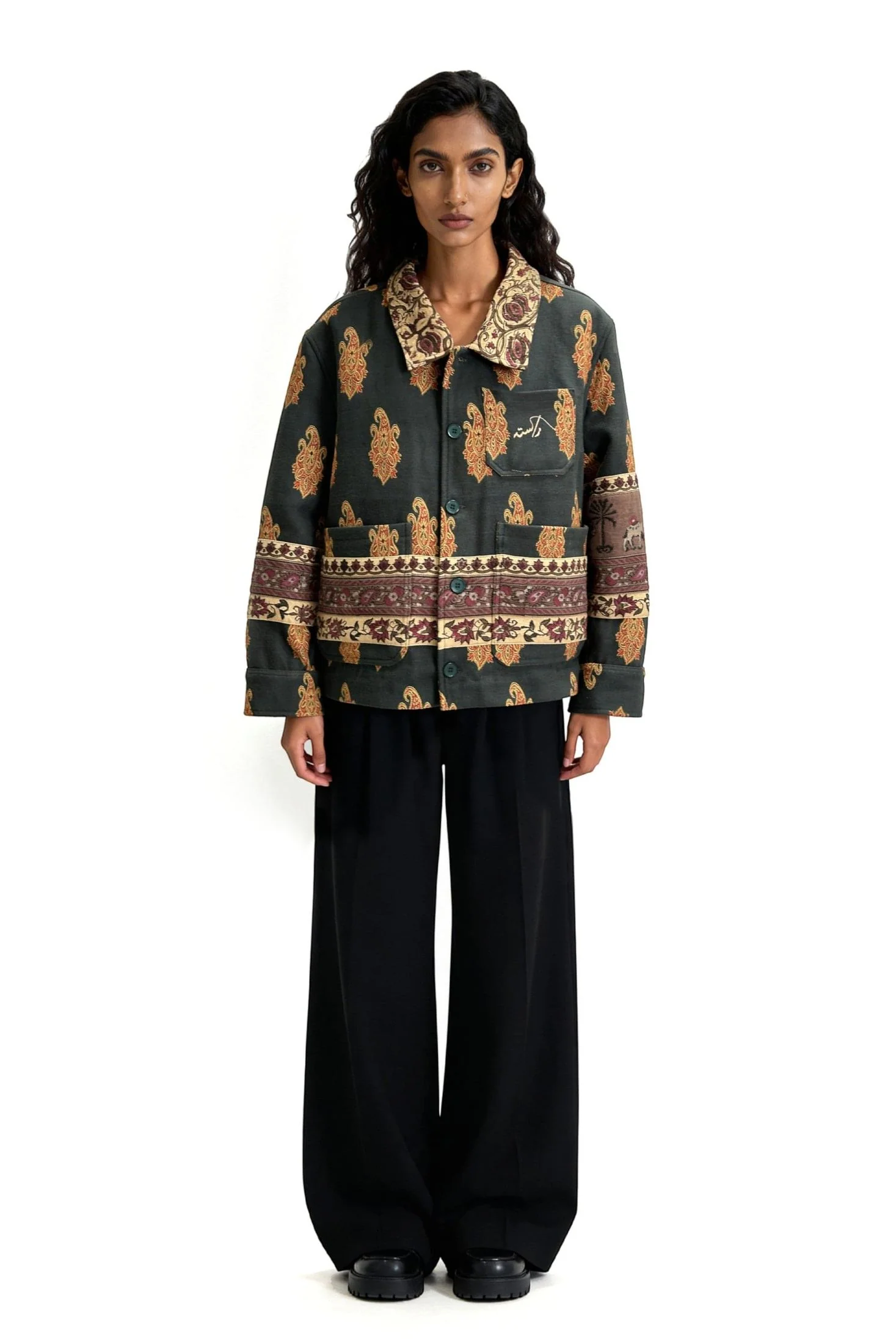 Dune & damask block print jacket - Image 6