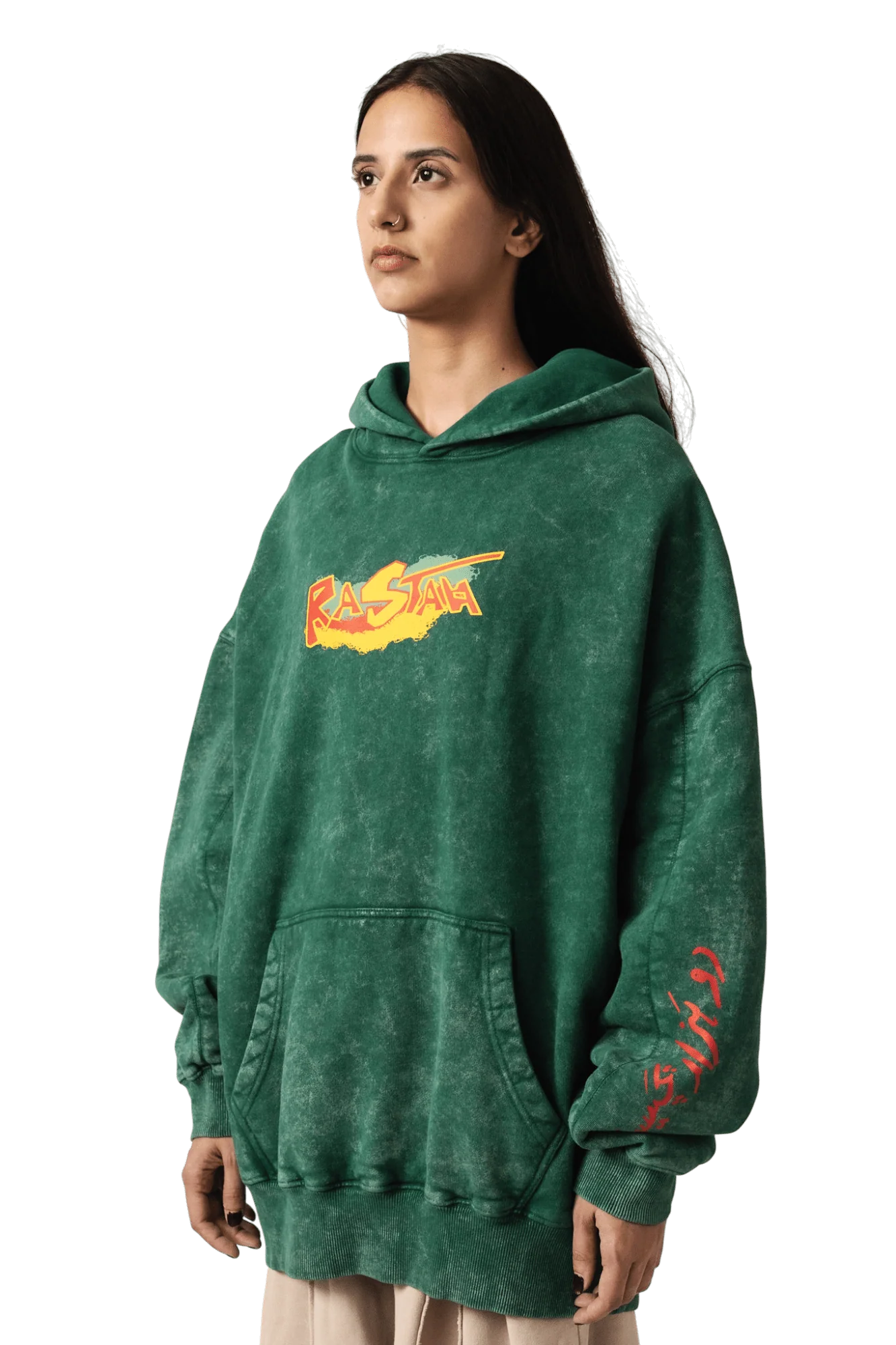 Elemental green hoodie - Image 11