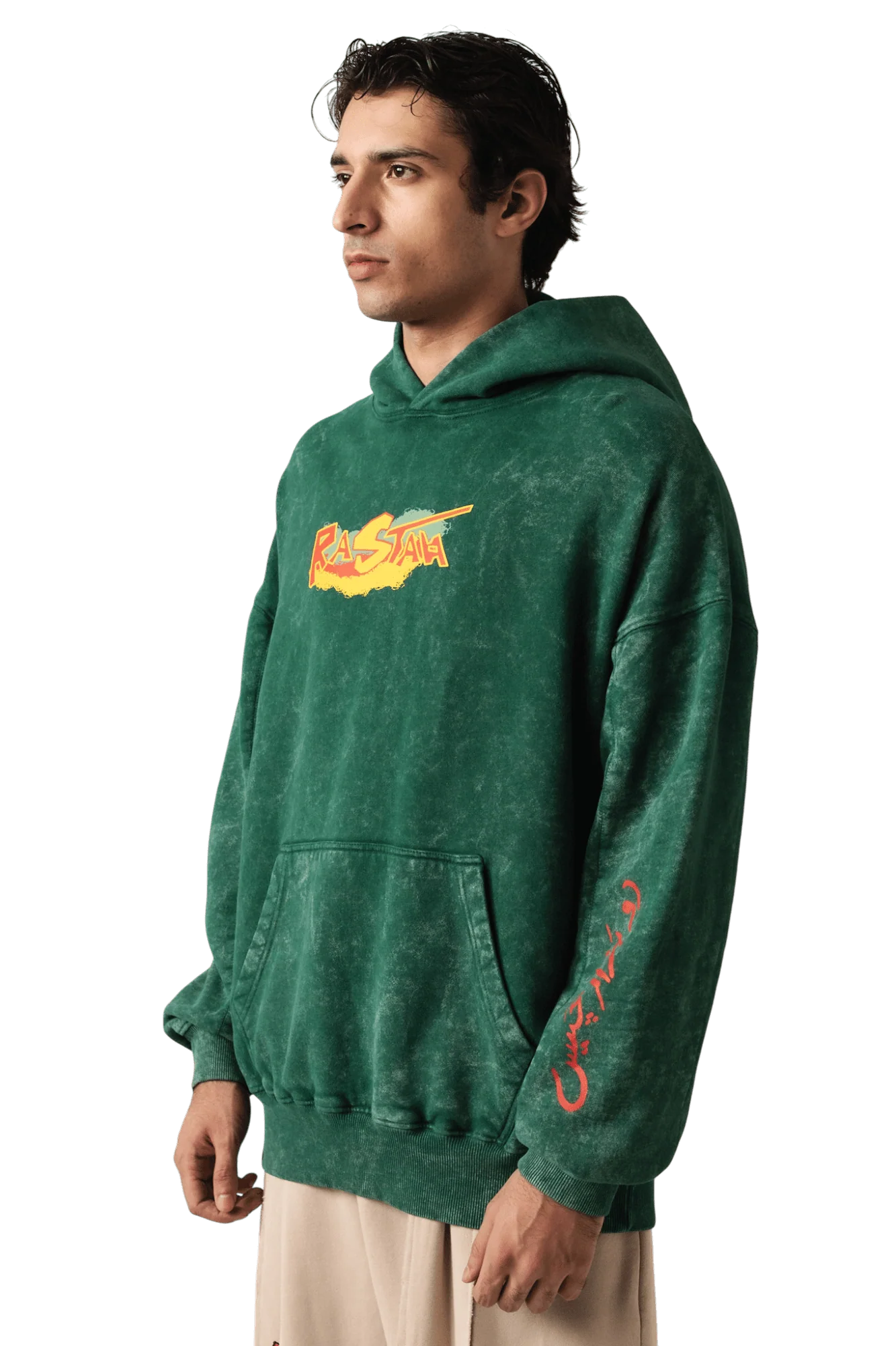 Elemental green hoodie - Image 5