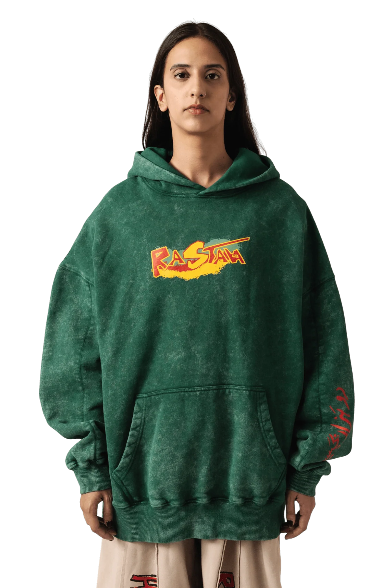 Elemental green hoodie - Image 8