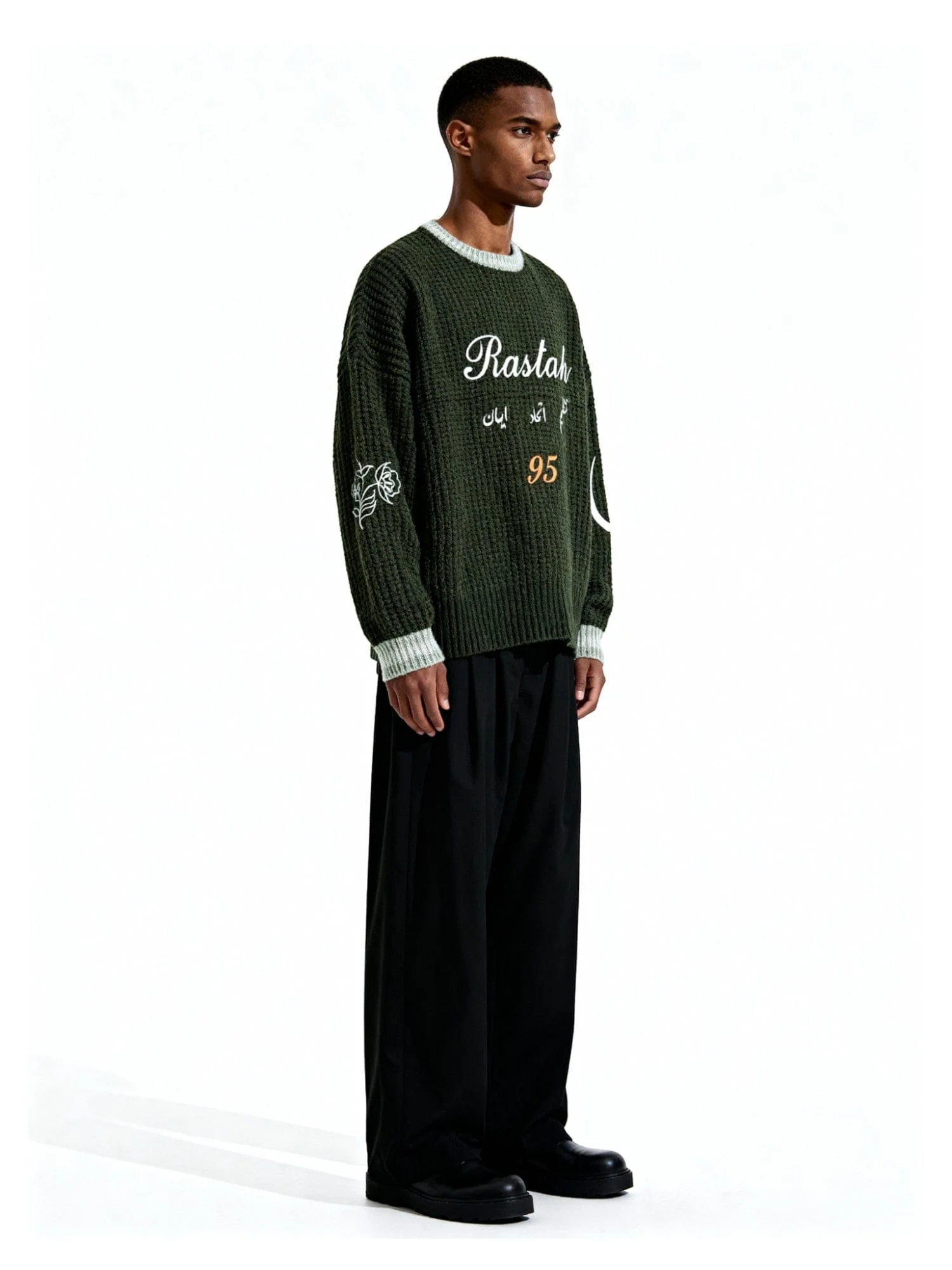 Emerald embroidered chunky sweater - Image 6