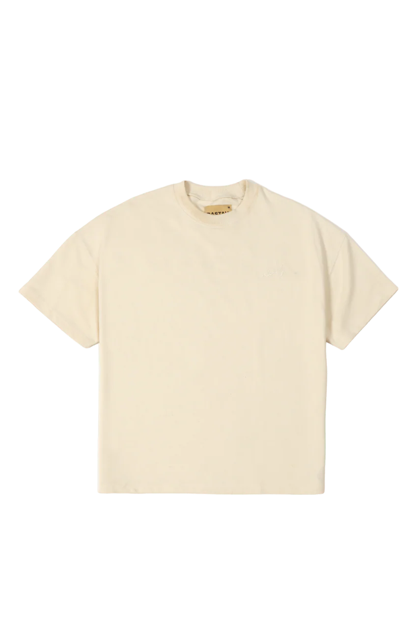 Embroidered beige made in PAK T-shirt (V2) - Image 3