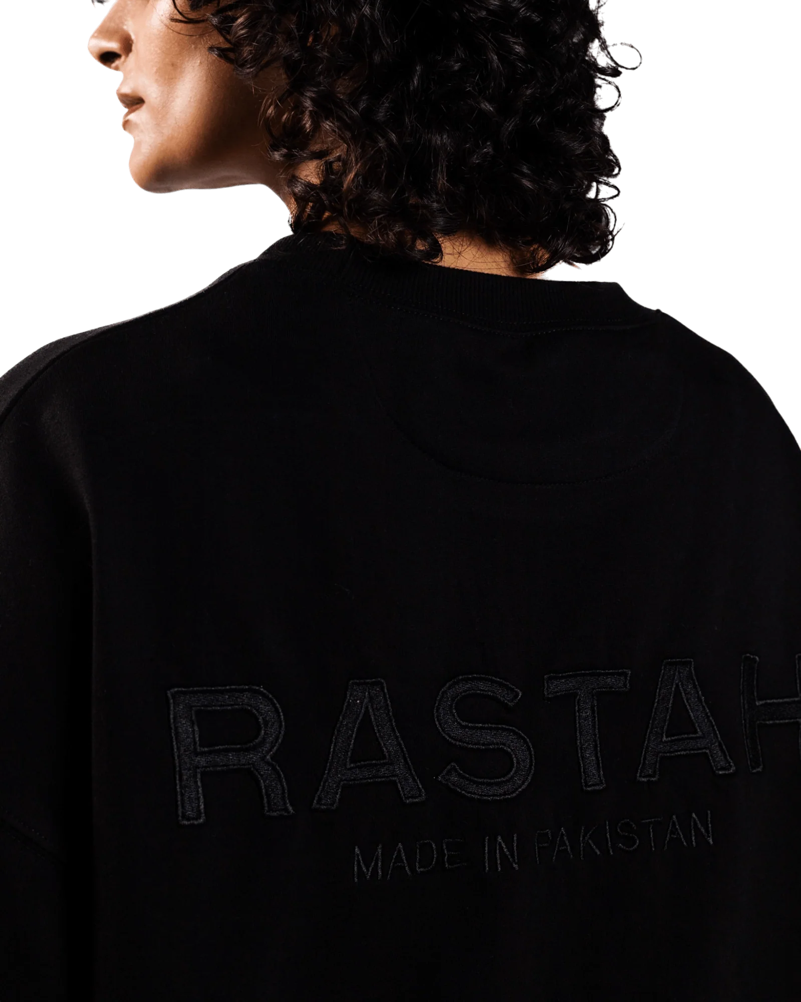 Embroidered black made in PAK T-shirt (V1) - Image 17