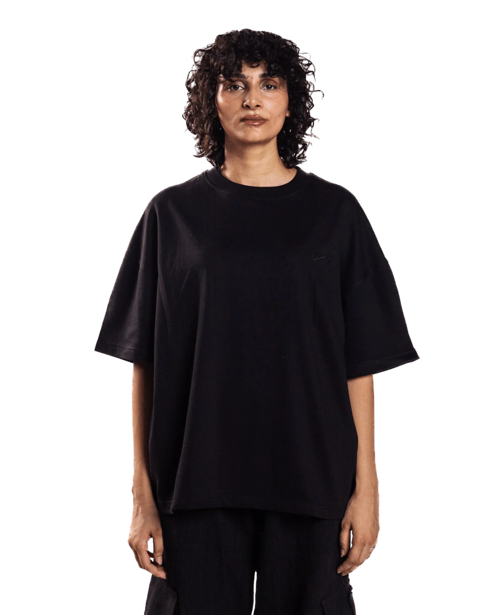 Embroidered black made in PAK T-shirt (V2) - Image 4