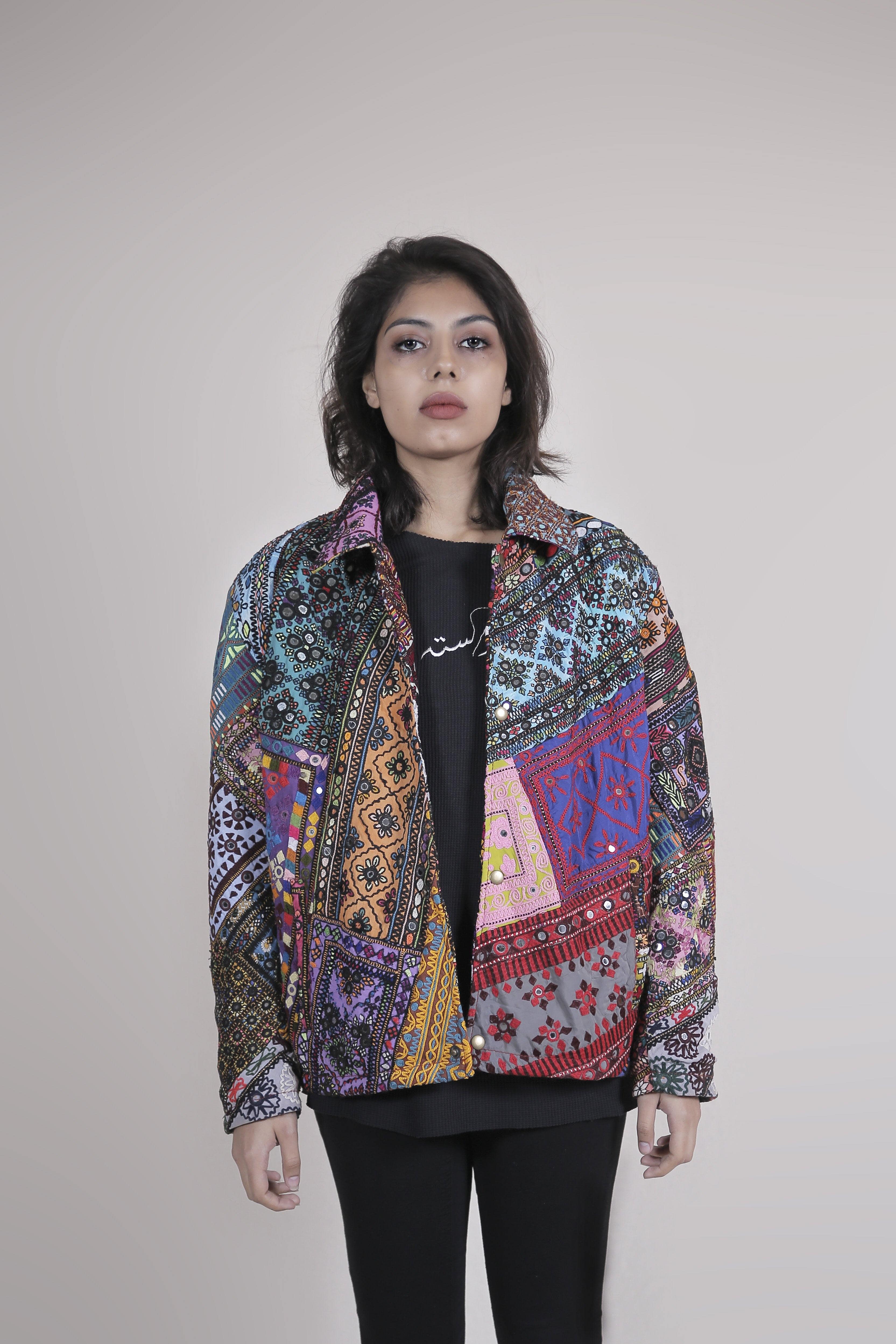 Embroidered patchwork jacket - Image 5