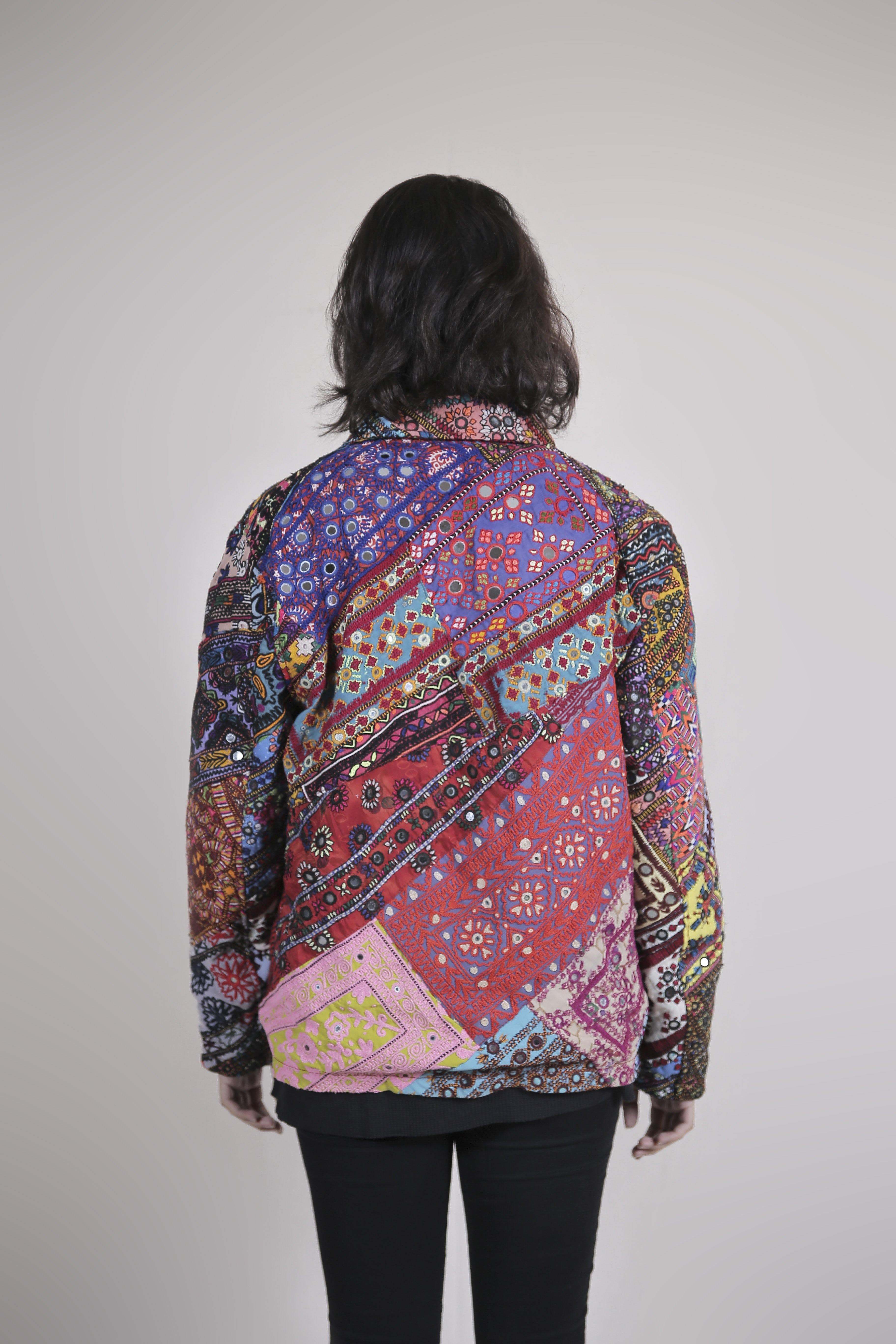 Embroidered patchwork jacket - Image 6