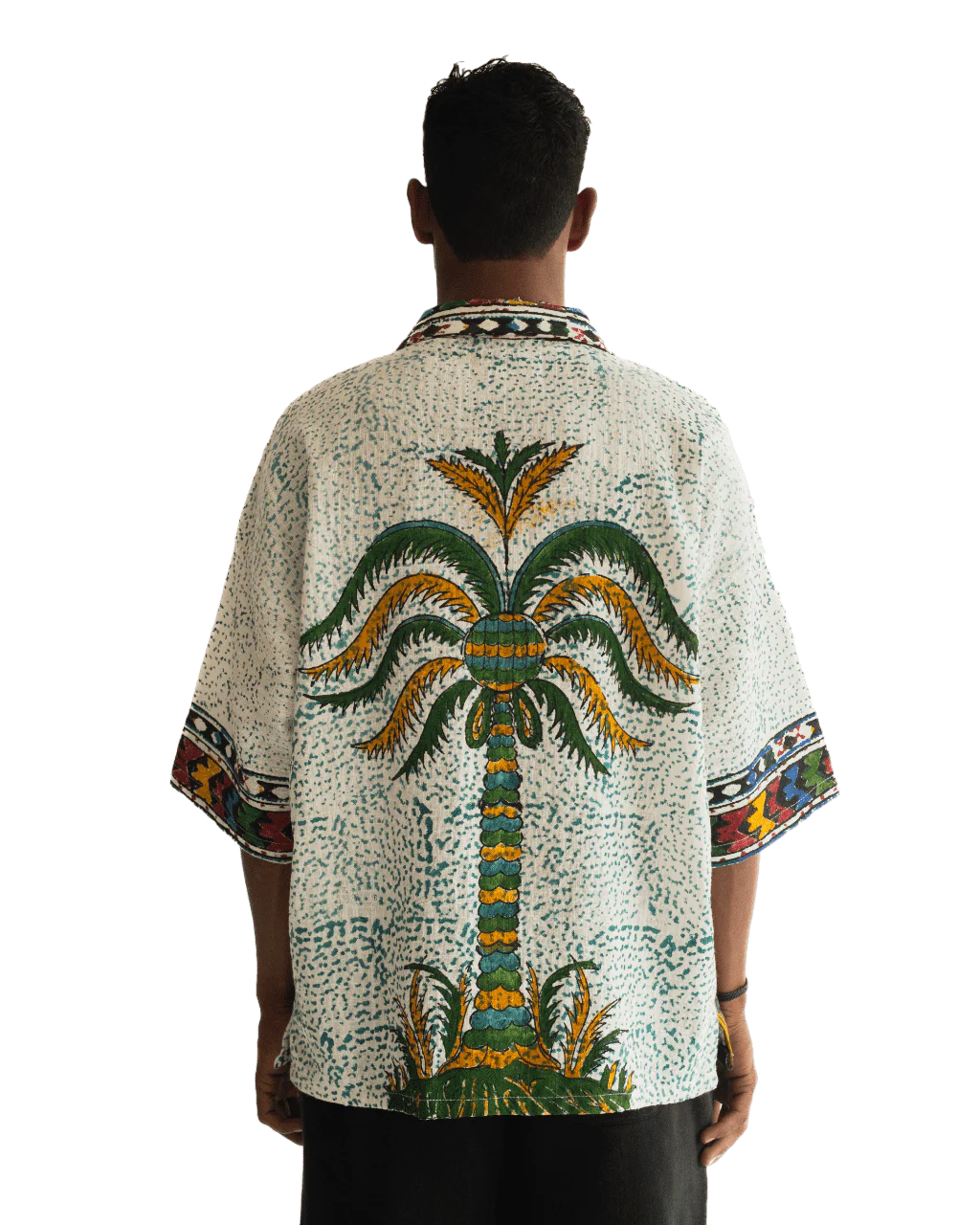 "Eternal forest" hand block print button-down - Image 3