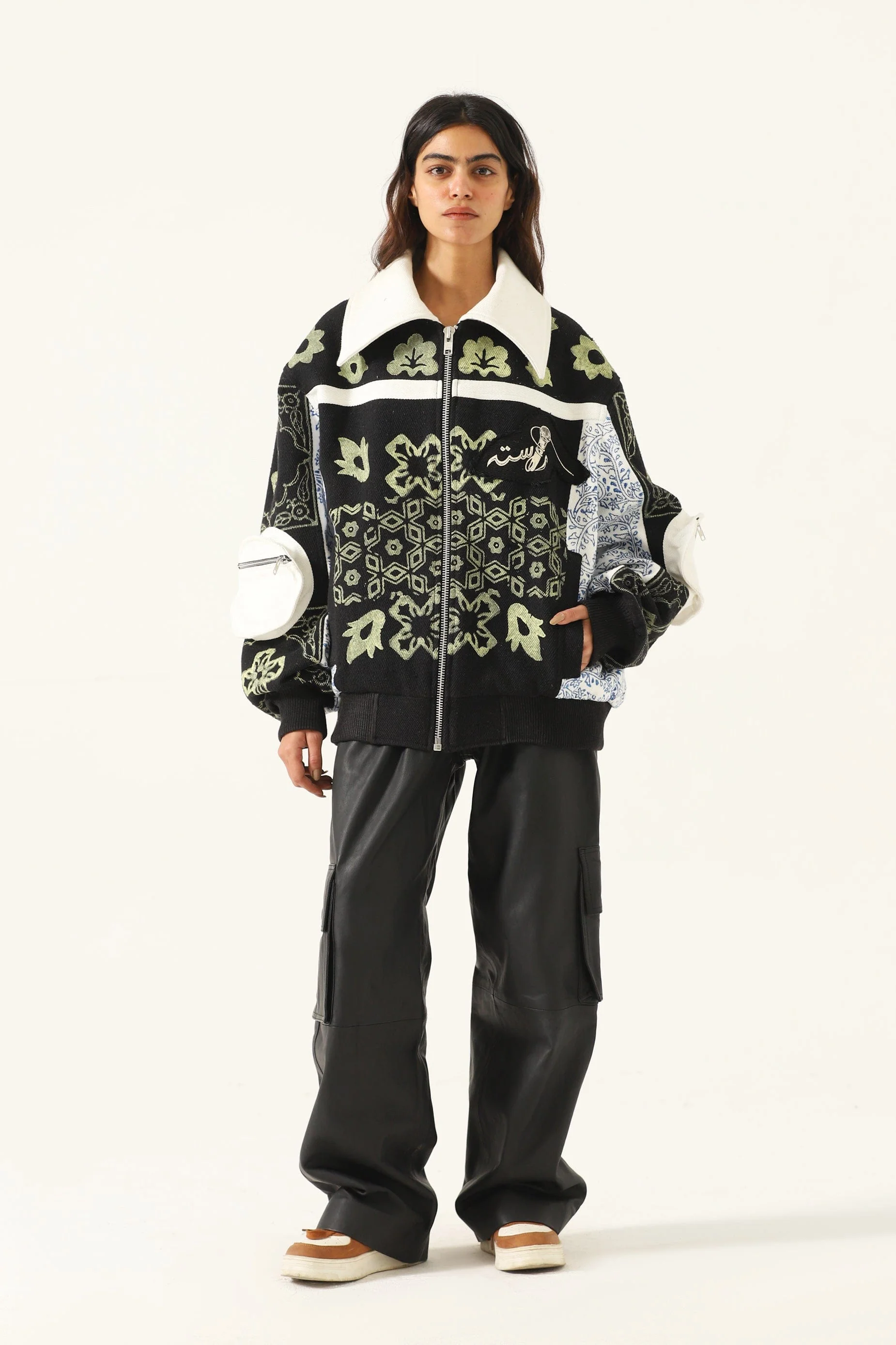 "Calabasas" block print bomber - Image 4