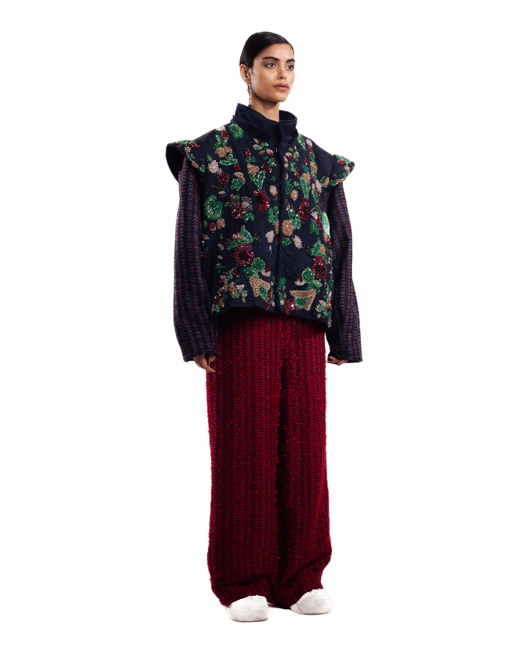 "Lahore to soho" hand-embroidered long coat - Image 3