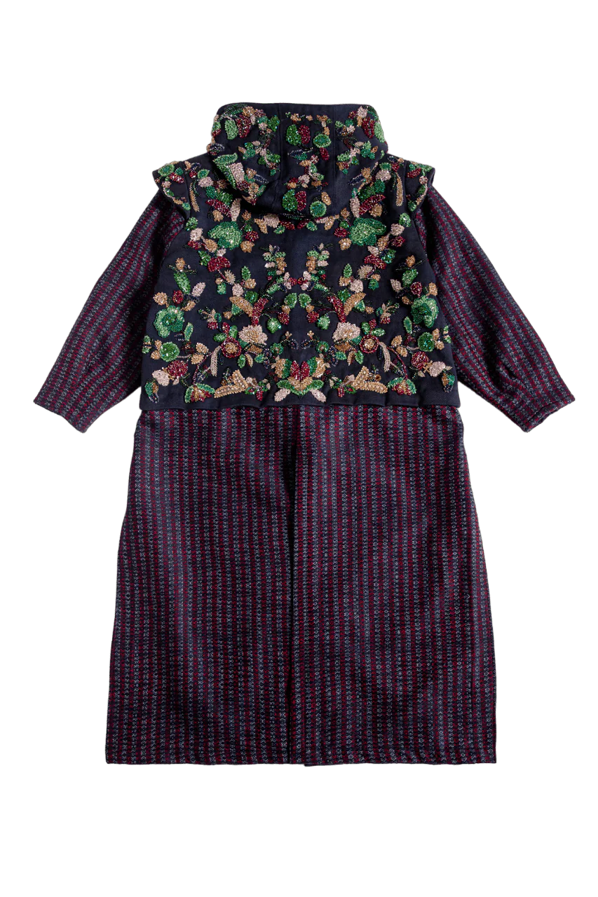 "Lahore to soho" hand-embroidered long coat - Image 9