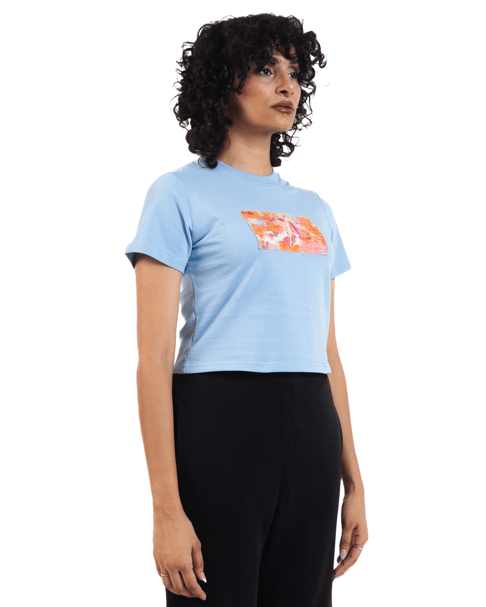 "Radiant horizon" baby blue crop top - Image 2