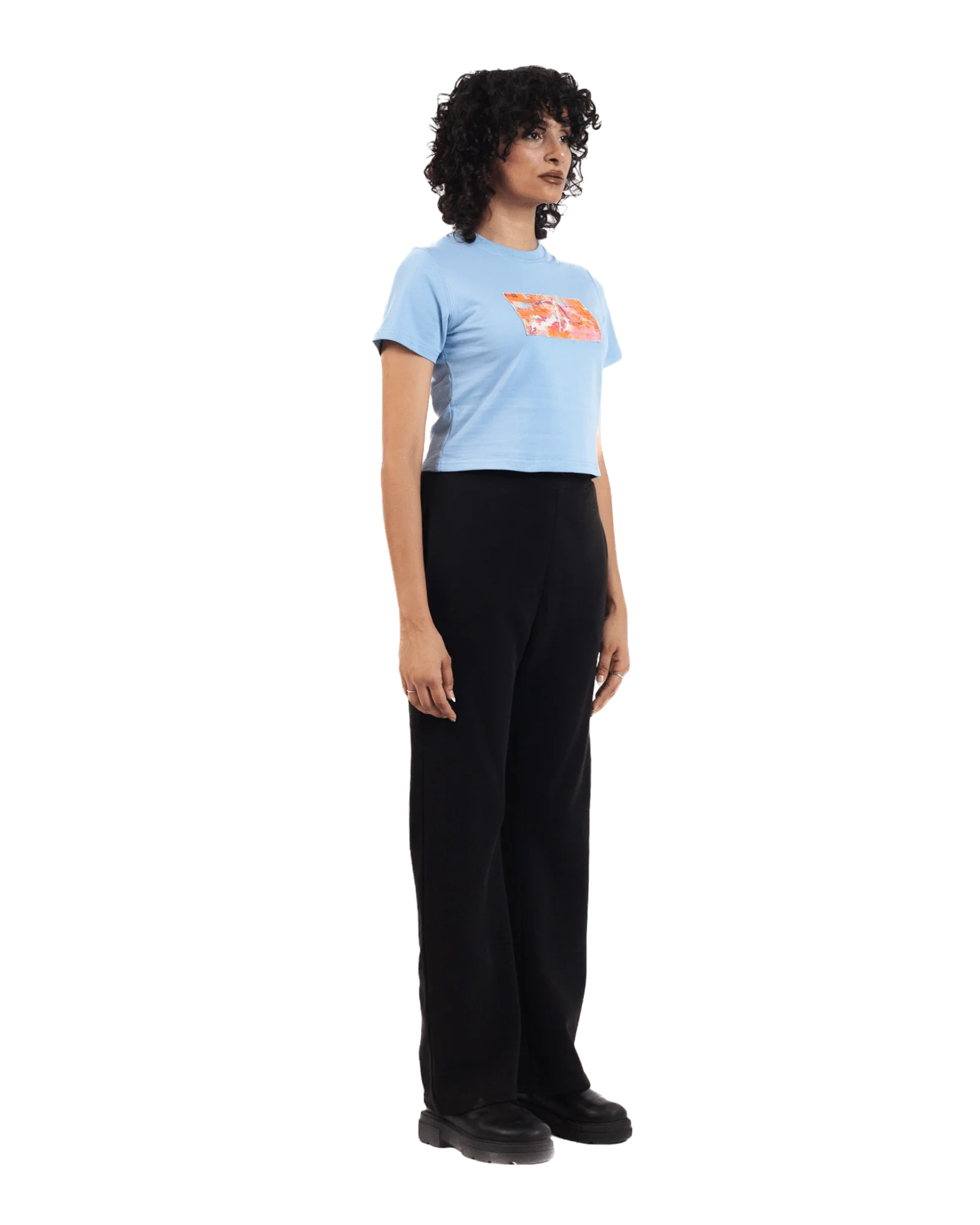 "Radiant horizon" baby blue crop top - Image 4