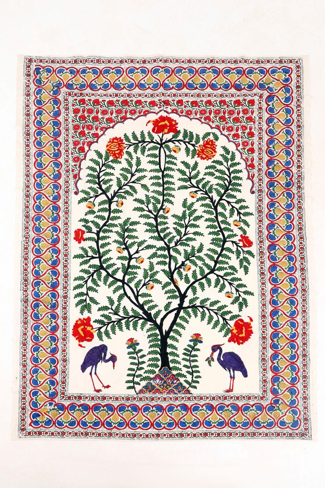 Tree of love handprinted tapestry