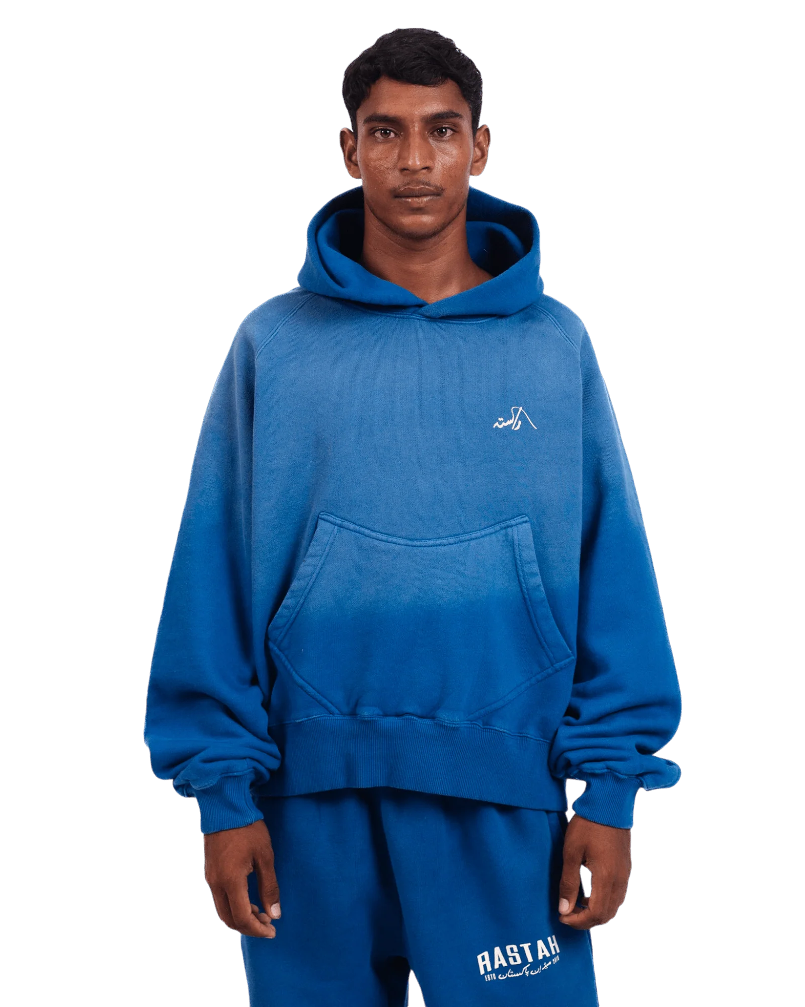 Faded blue logo hoodie (V2) - Image 2